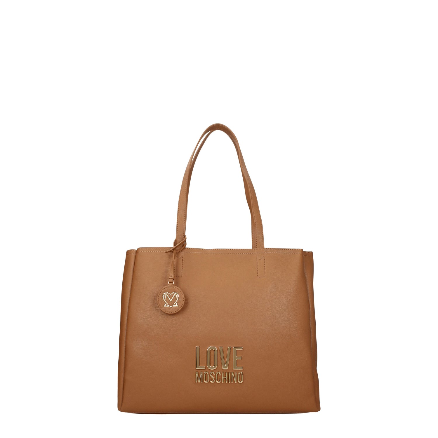 Love Moschino Borse a Spalla Donna Poliuretano Marrone Camel