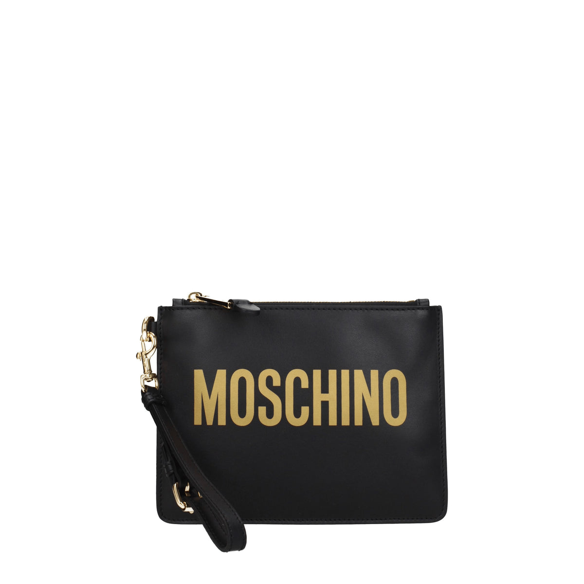 Moschino Pochette Donna Pelle Nero Oro