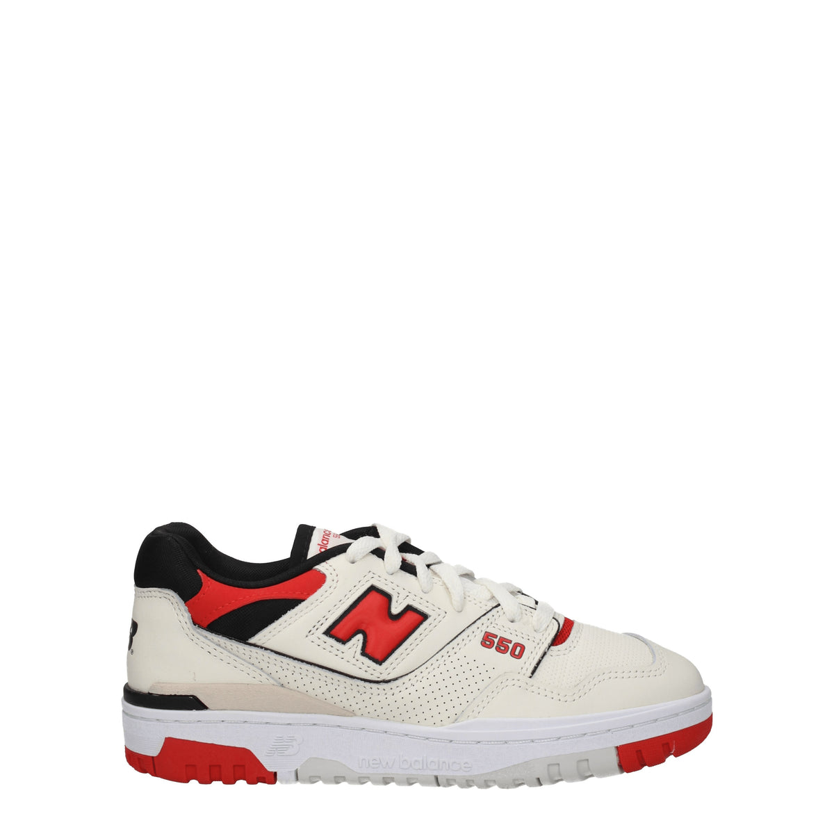 New Balance Sneakers 550 Donna Pelle Beige Rosso