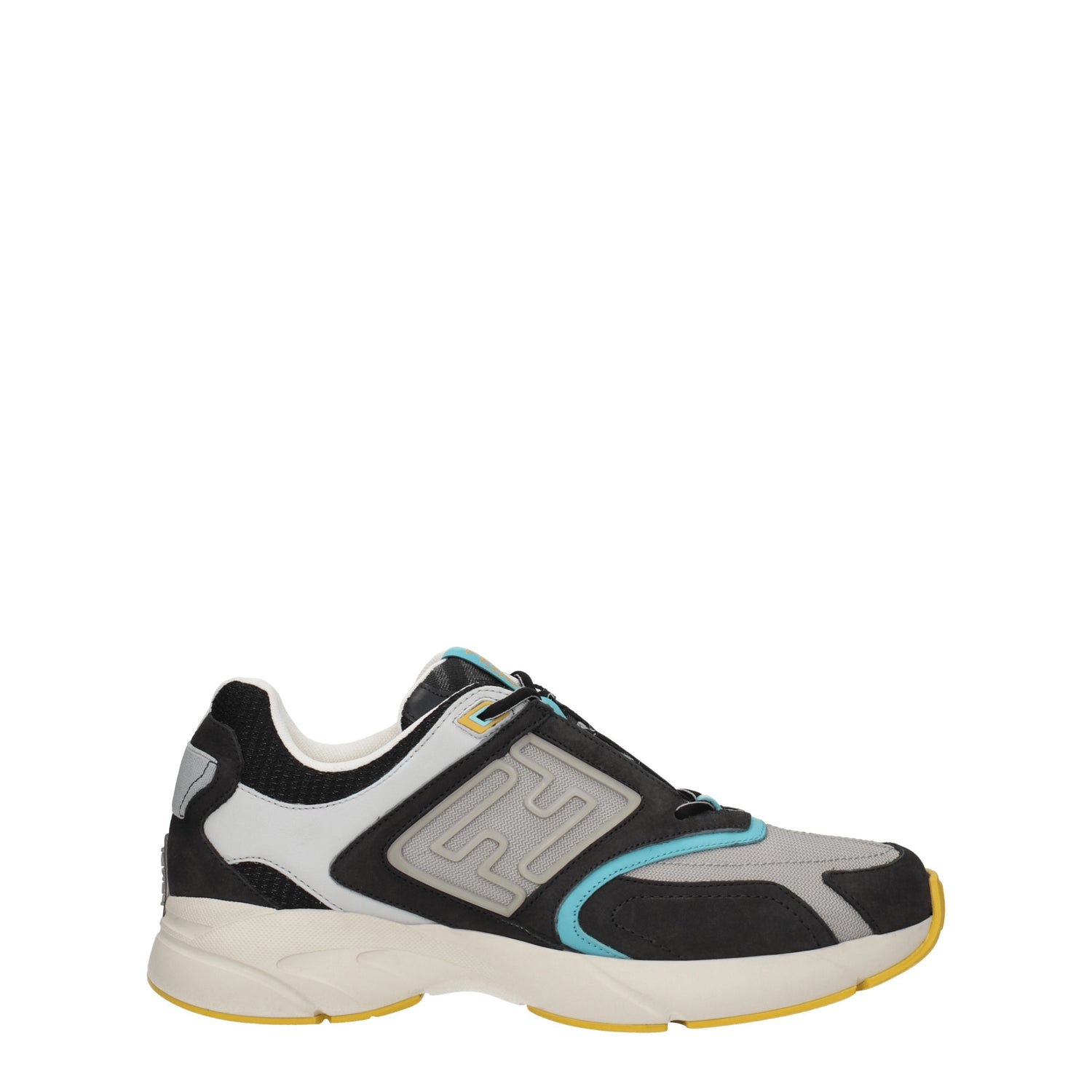 Fendi Sneakers faster Uomo Tessuto Grigio Lavagna