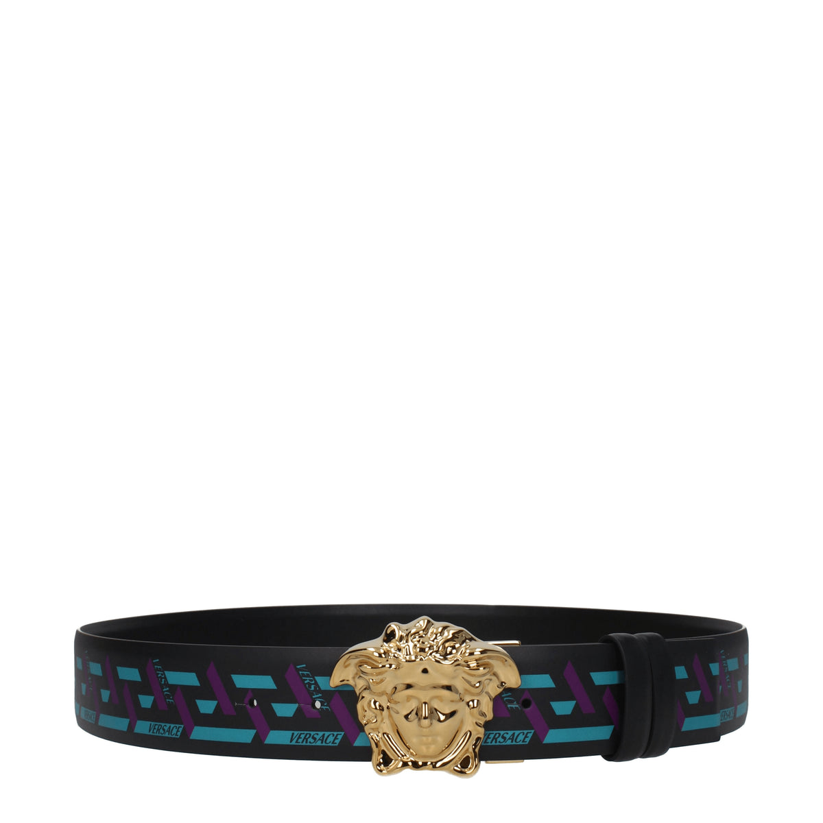 Versace Cinture Regular Uomo Pelle Multicolor Nero