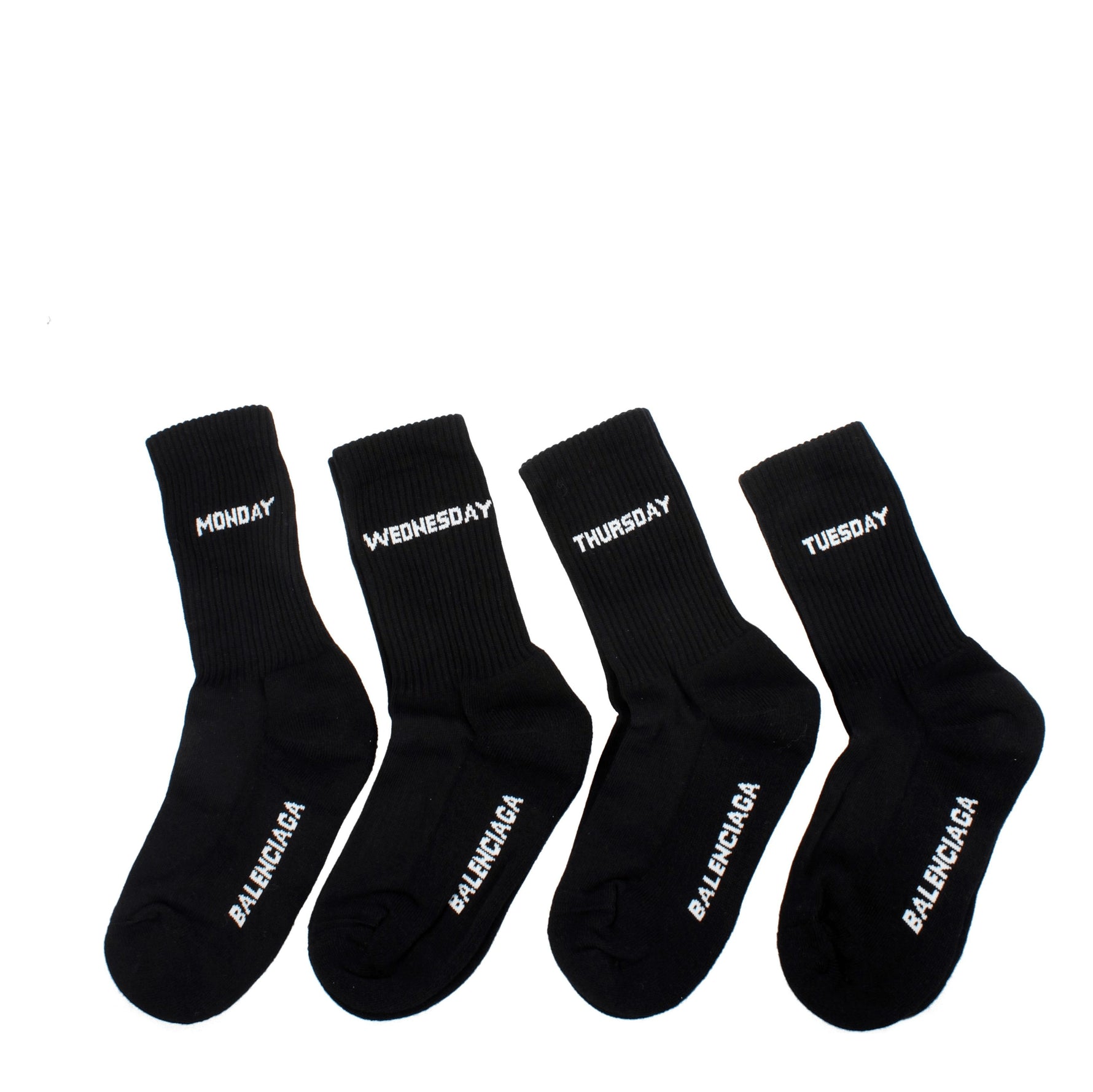 Balenciaga Calze e Calzini set of 7 socks Uomo Cotone Nero