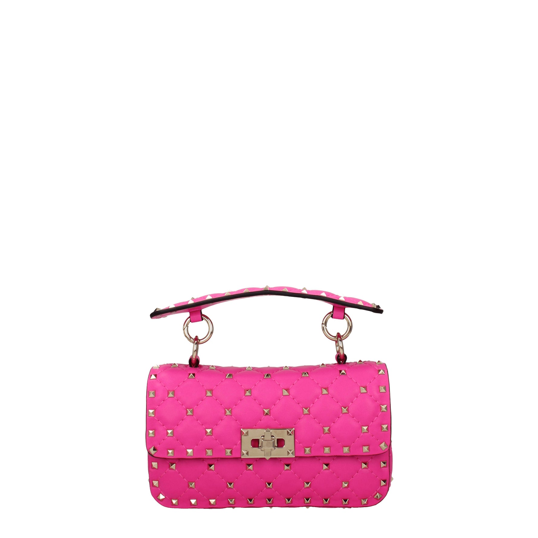 Valentino Garavani Borse a Mano rockstud spike Donna Pelle Rosa Fuxia Fluo