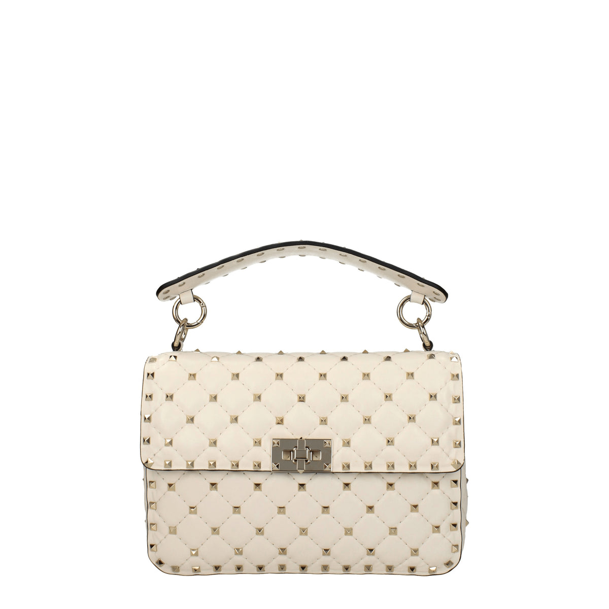 Valentino Garavani Borse a Mano rockstud Donna Pelle Beige Avorio