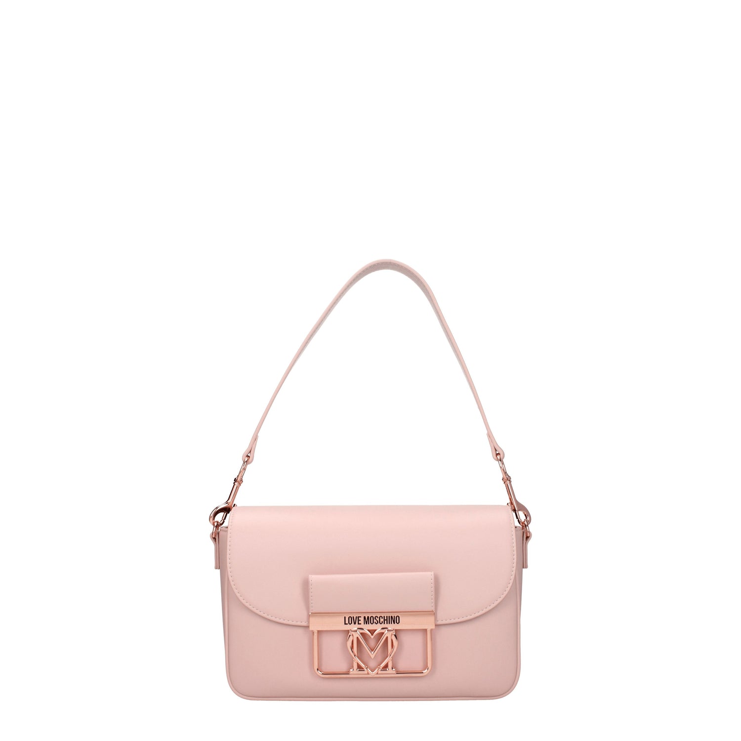 Love Moschino Borse a Spalla Donna Poliuretano Rosa Rosa Cipria