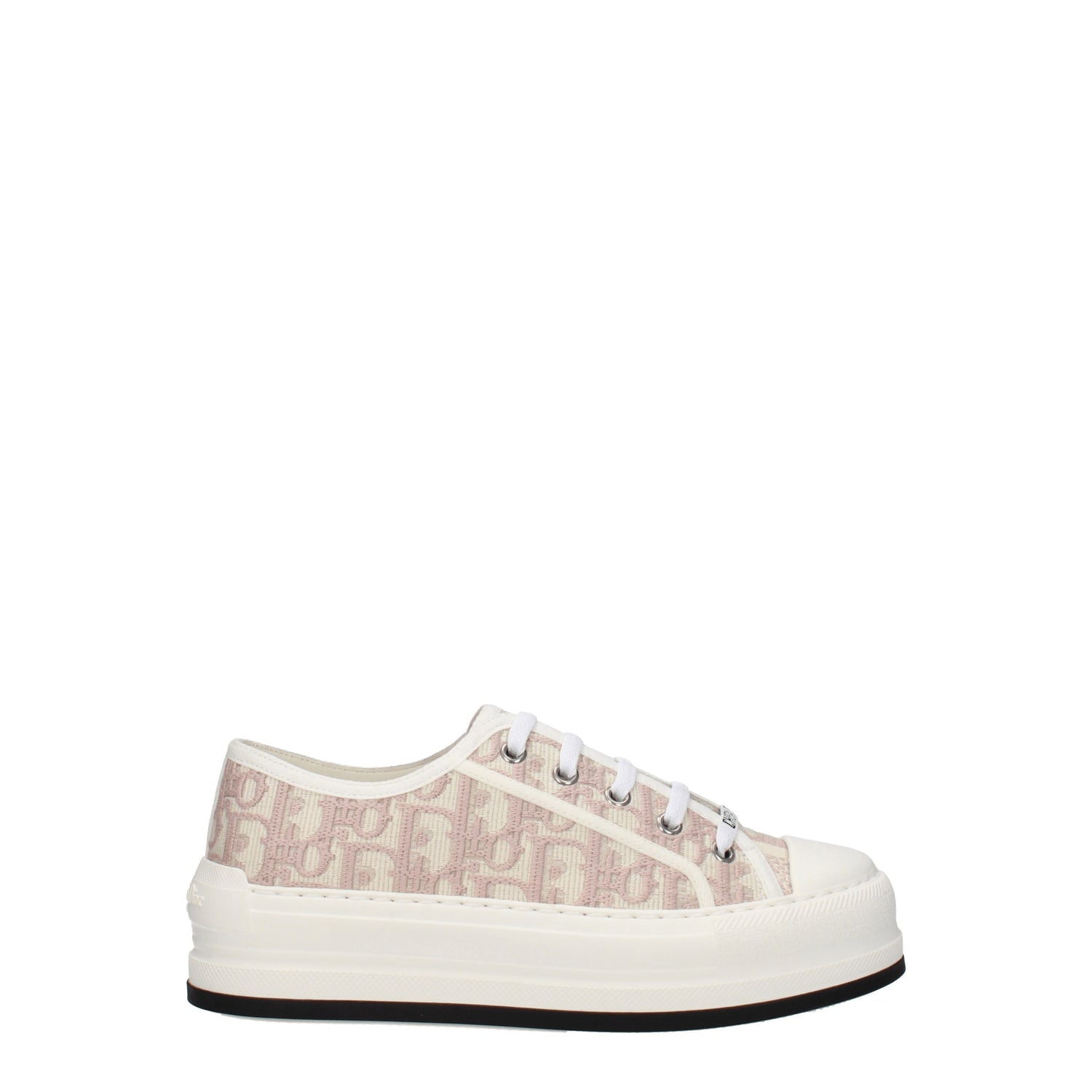 Christian Dior Sneakers Donna Tessuto Beige Rosa Polvere