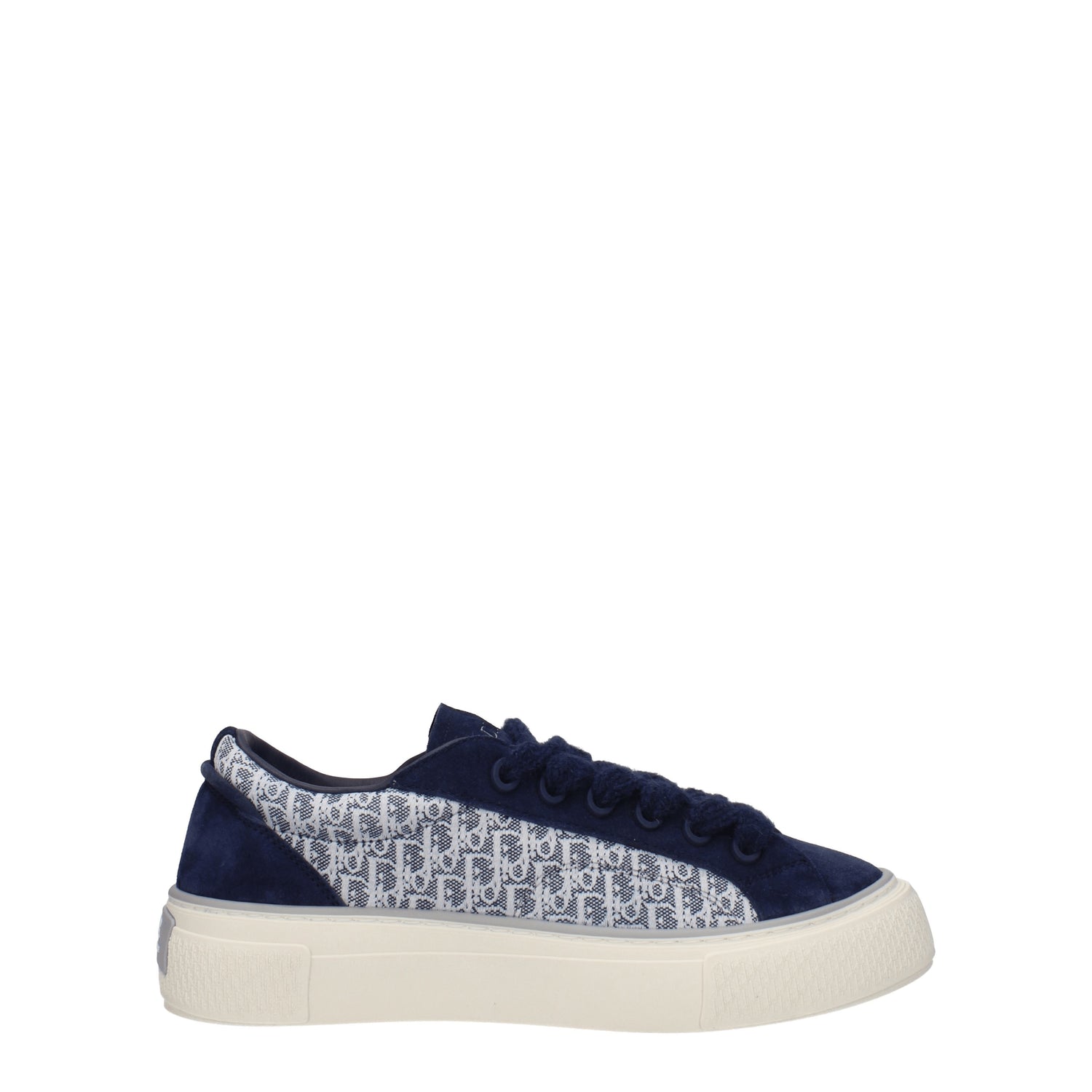 Christian Dior Sneakers Uomo Camoscio Blu Bianco