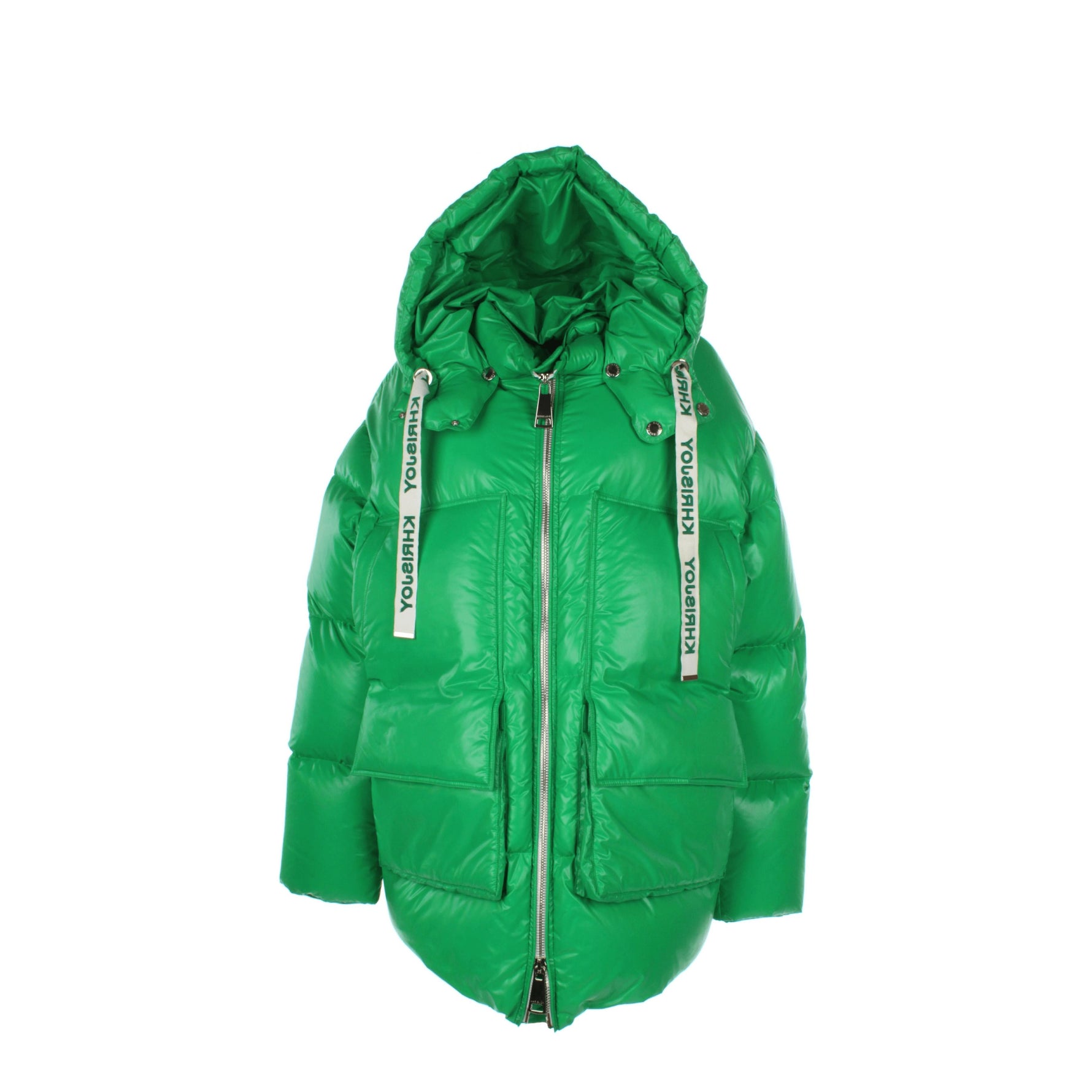 Khrisjoy Idee Regalo puff parka Donna Poliammide Verde Smeraldo