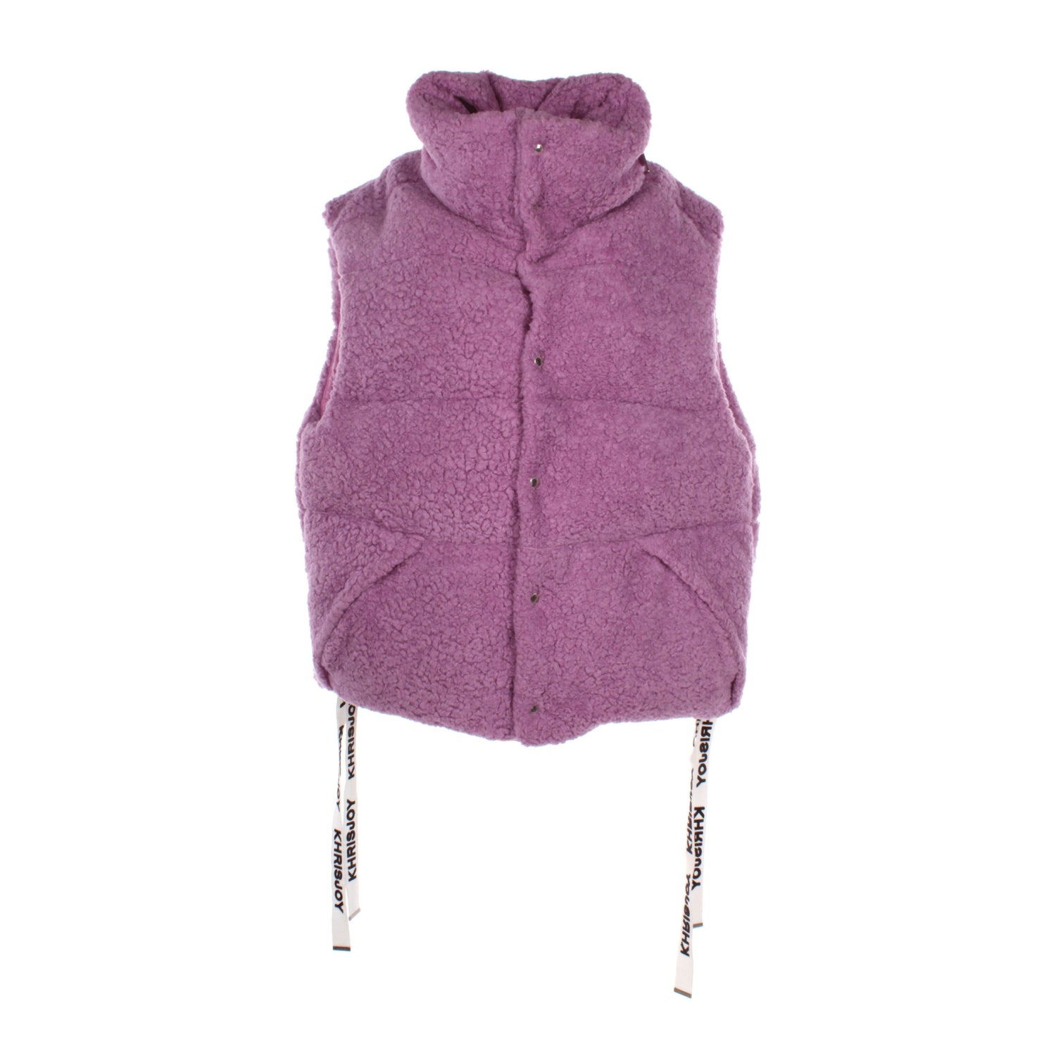 Khrisjoy Idee Regalo puff oversize vest pile Donna Acrilica Viola Malva