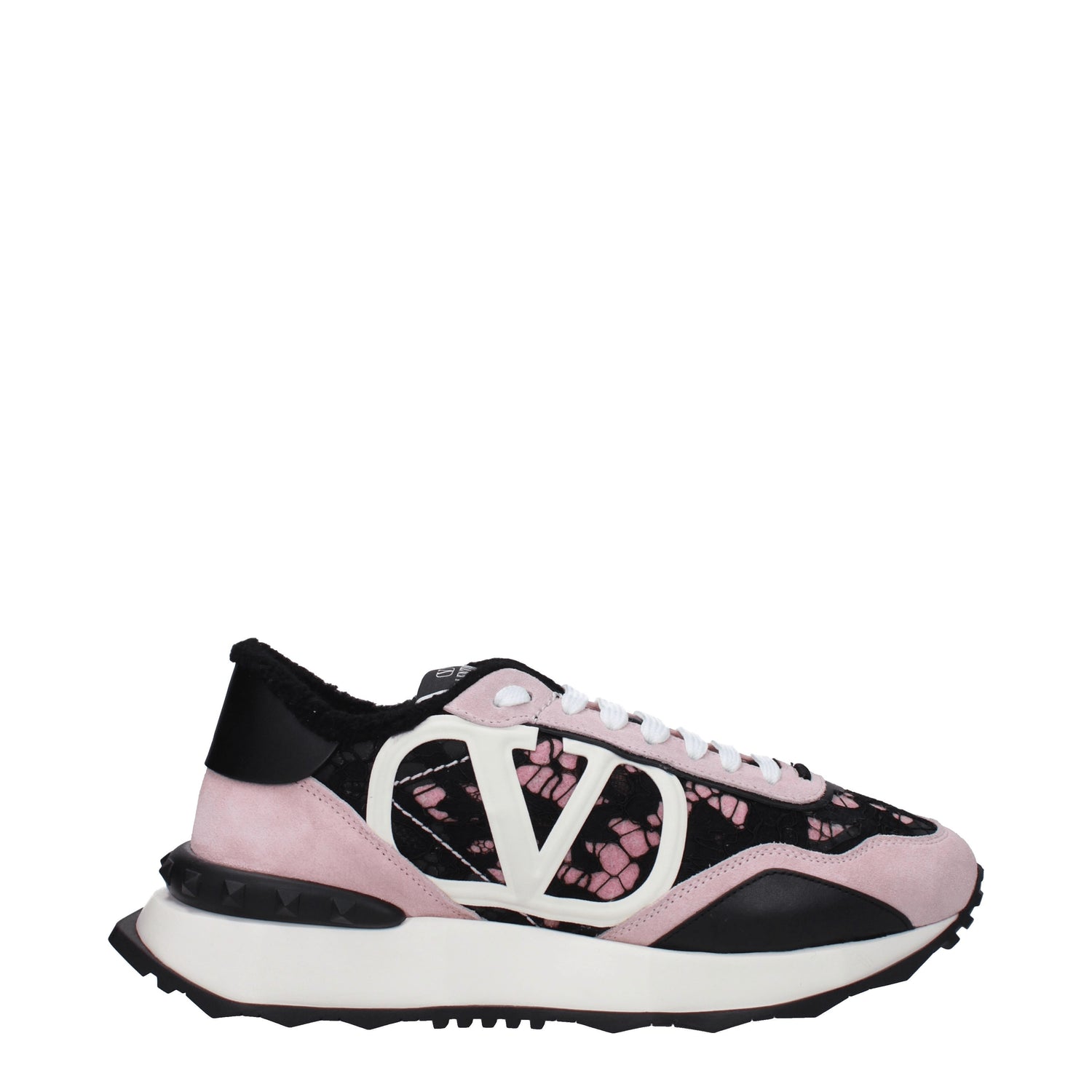 Valentino Garavani Sneakers Donna Camoscio Rosa Nero