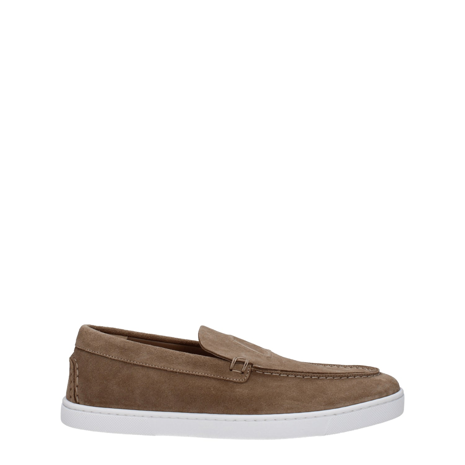 Louboutin Mocassini varsiboat Uomo Camoscio Beige Roccia