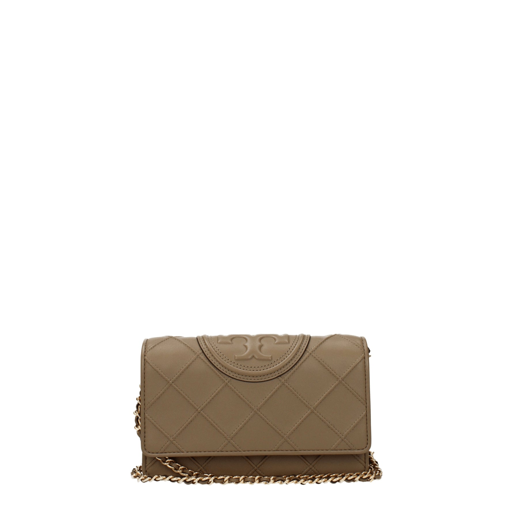 Tory Burch Pochette Donna Pelle Beige Fango