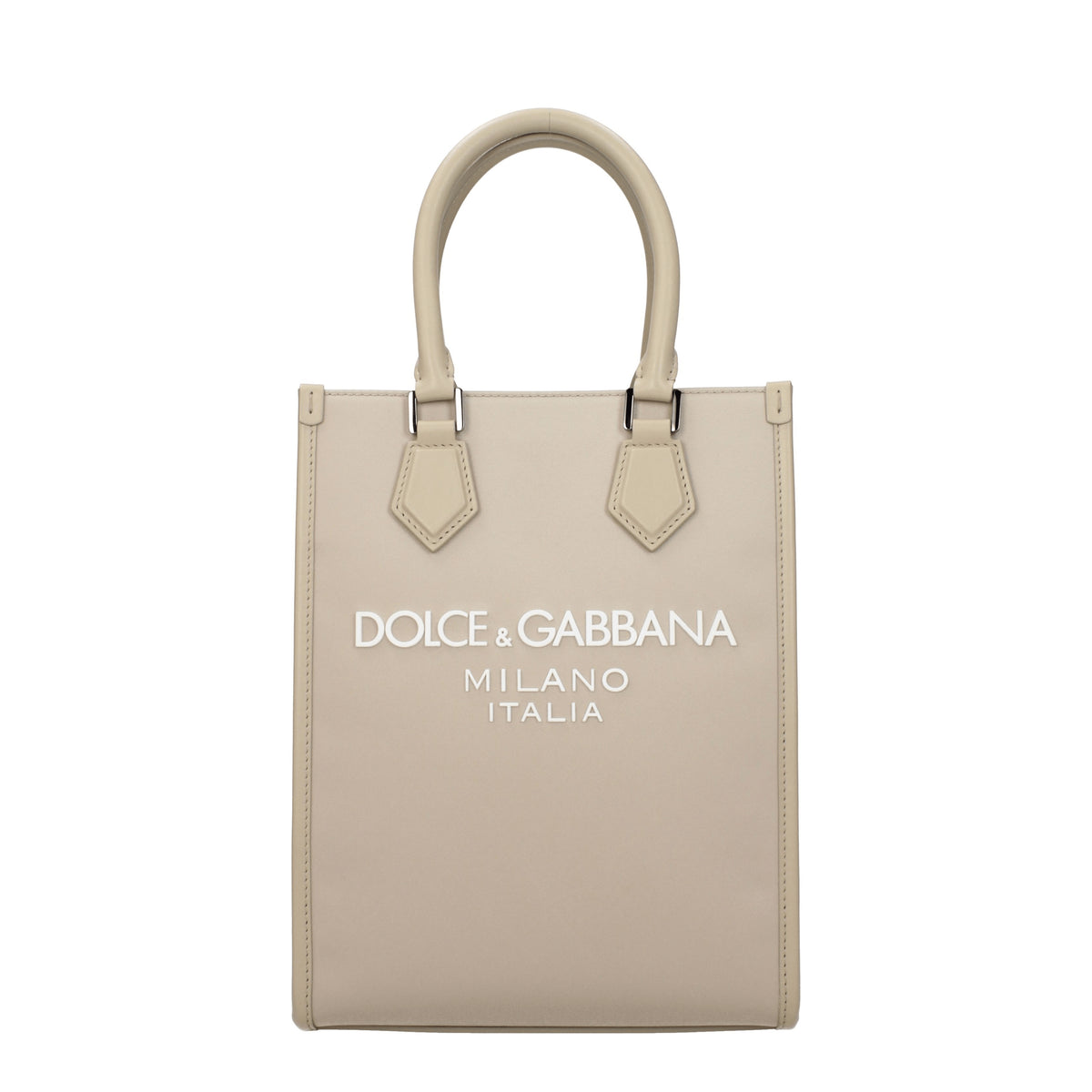 Dolce&Gabbana Borse a Mano Uomo Tessuto Beige Deserto Caldo