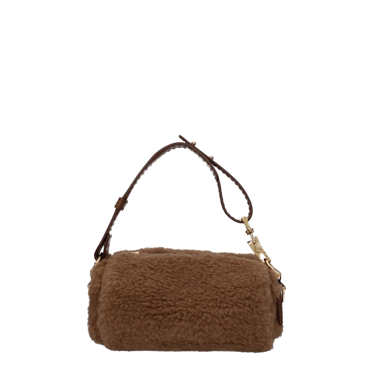 Max Mara Borse a Mano teddyrolls Donna Pelliccia Beige Camel