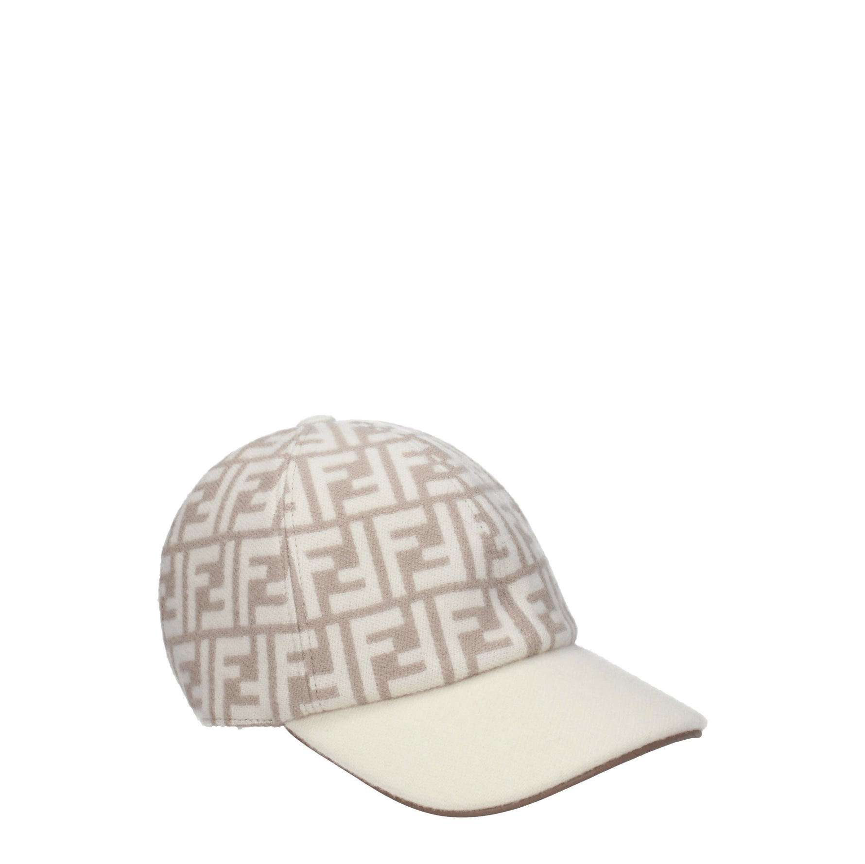 Fendi Cappelli Donna Lana Beige Bianco