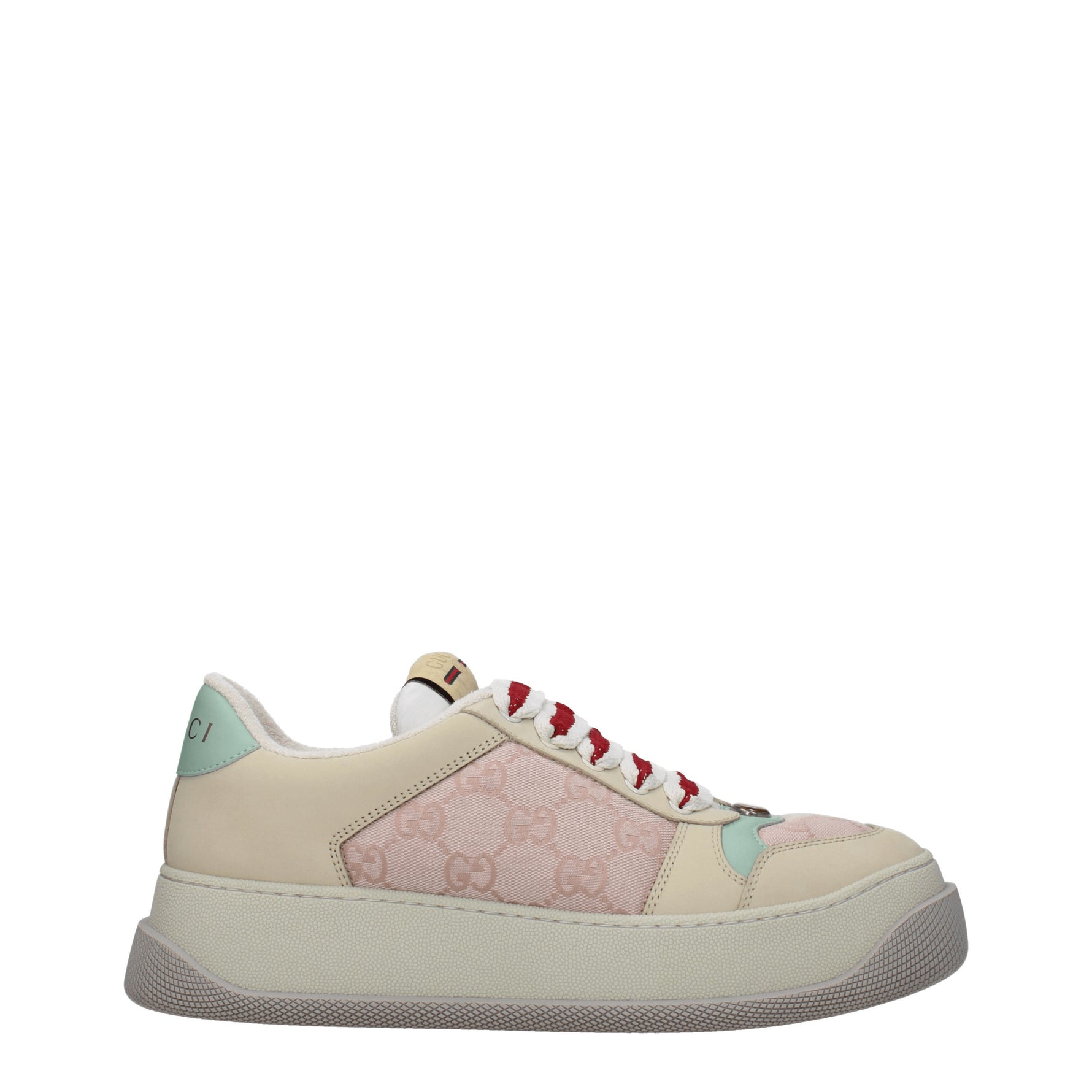 Gucci Sneakers Donna Camoscio Beige Rosa