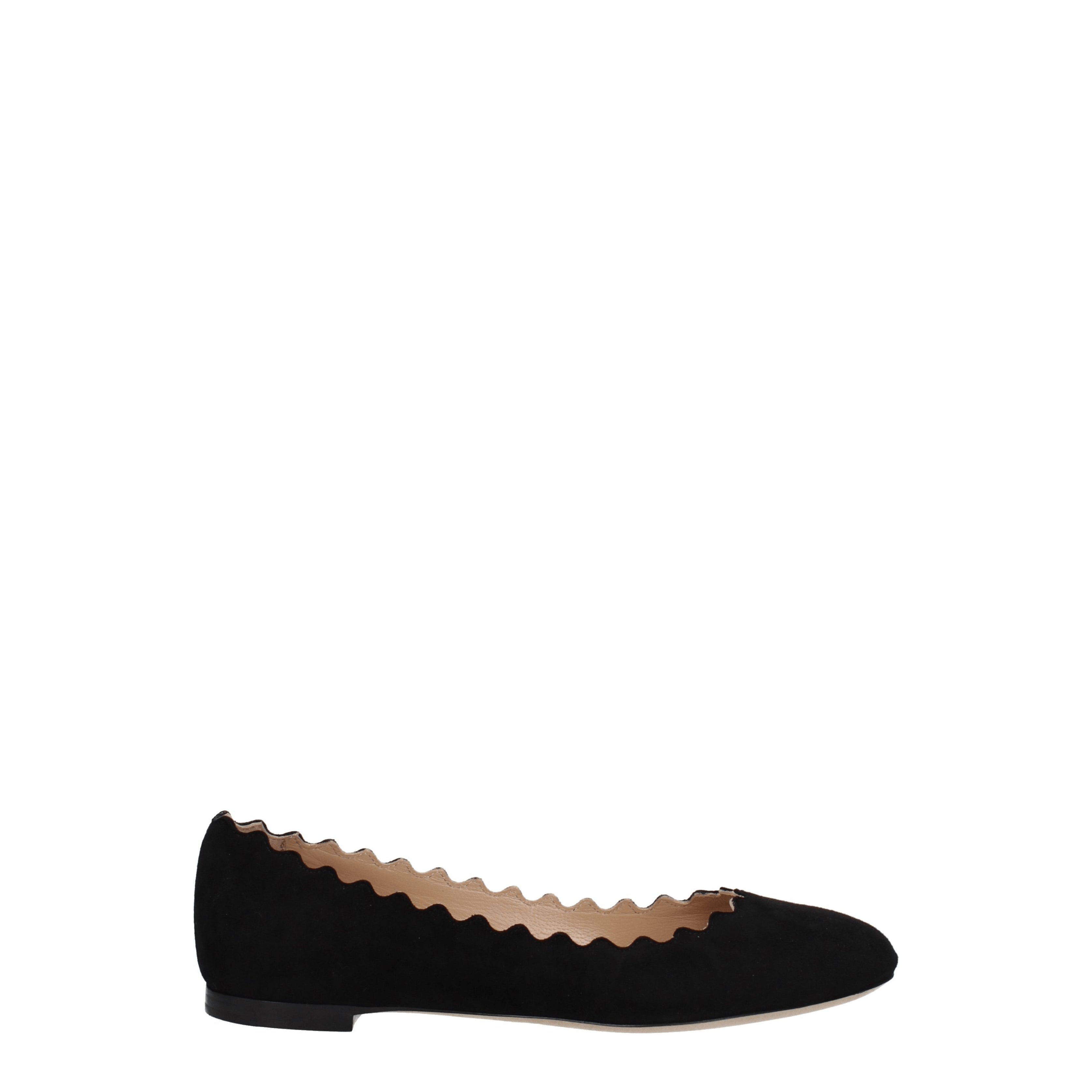 Chloe black flats shops