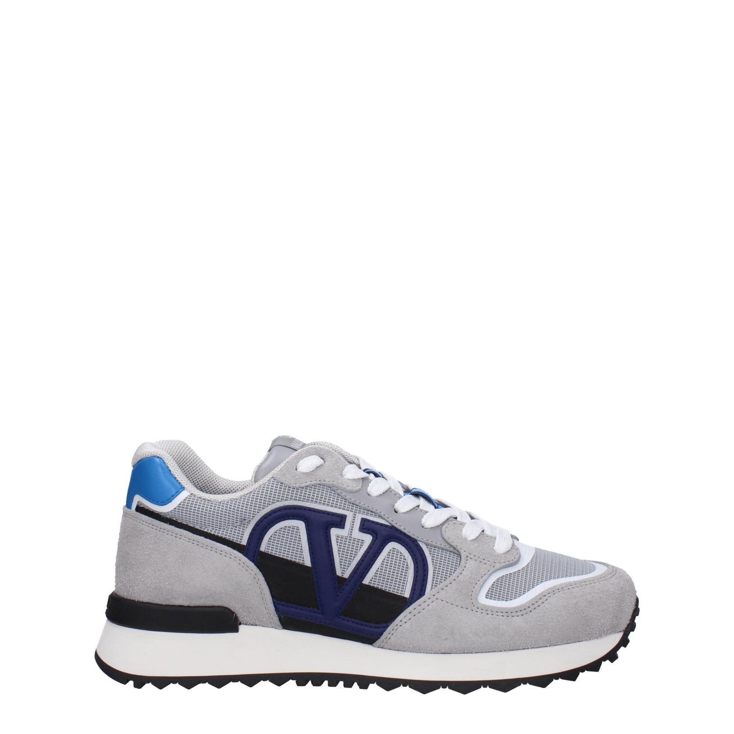 Valentino Garavani Sneakers Uomo Tessuto Grigio Blu