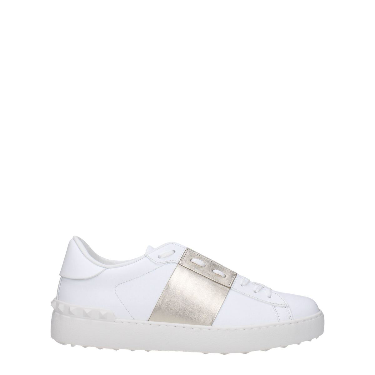 Valentino Garavani Sneakers Donna Pelle Bianco Oro