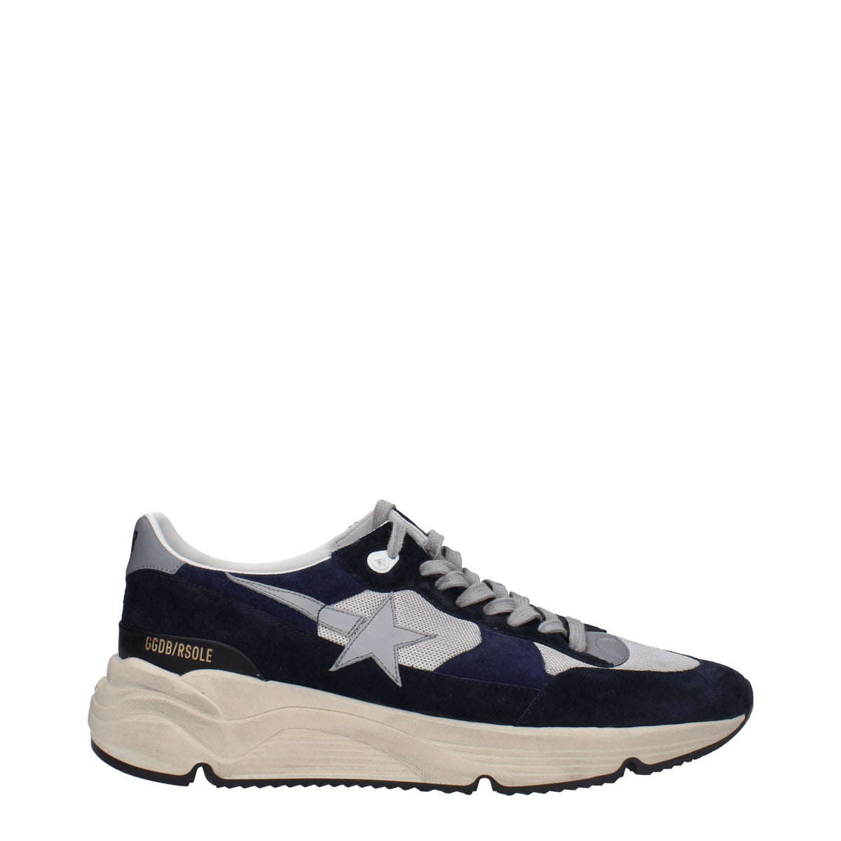 Golden Goose Sneakers running Uomo Camoscio Blu Grigio