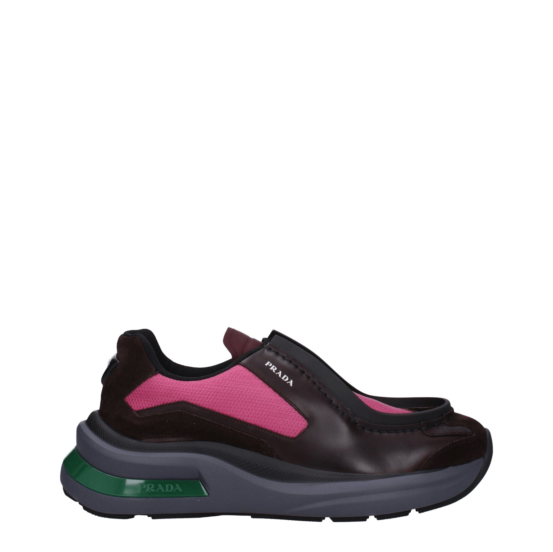 Prada Sneakers Uomo Pelle Marrone Peonia