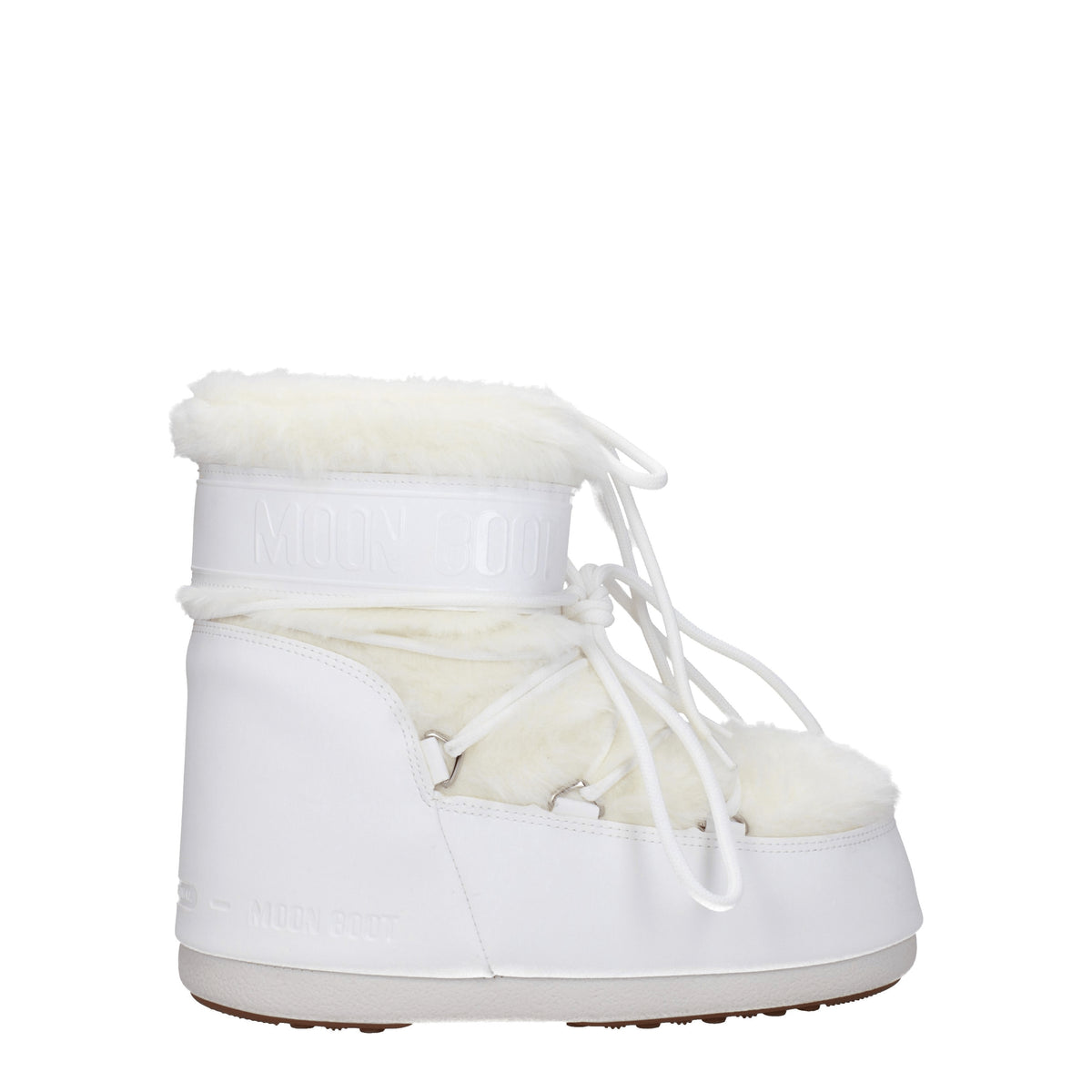 Moon Boot Stivaletti Donna Pelle Bianco Bianco Ottico