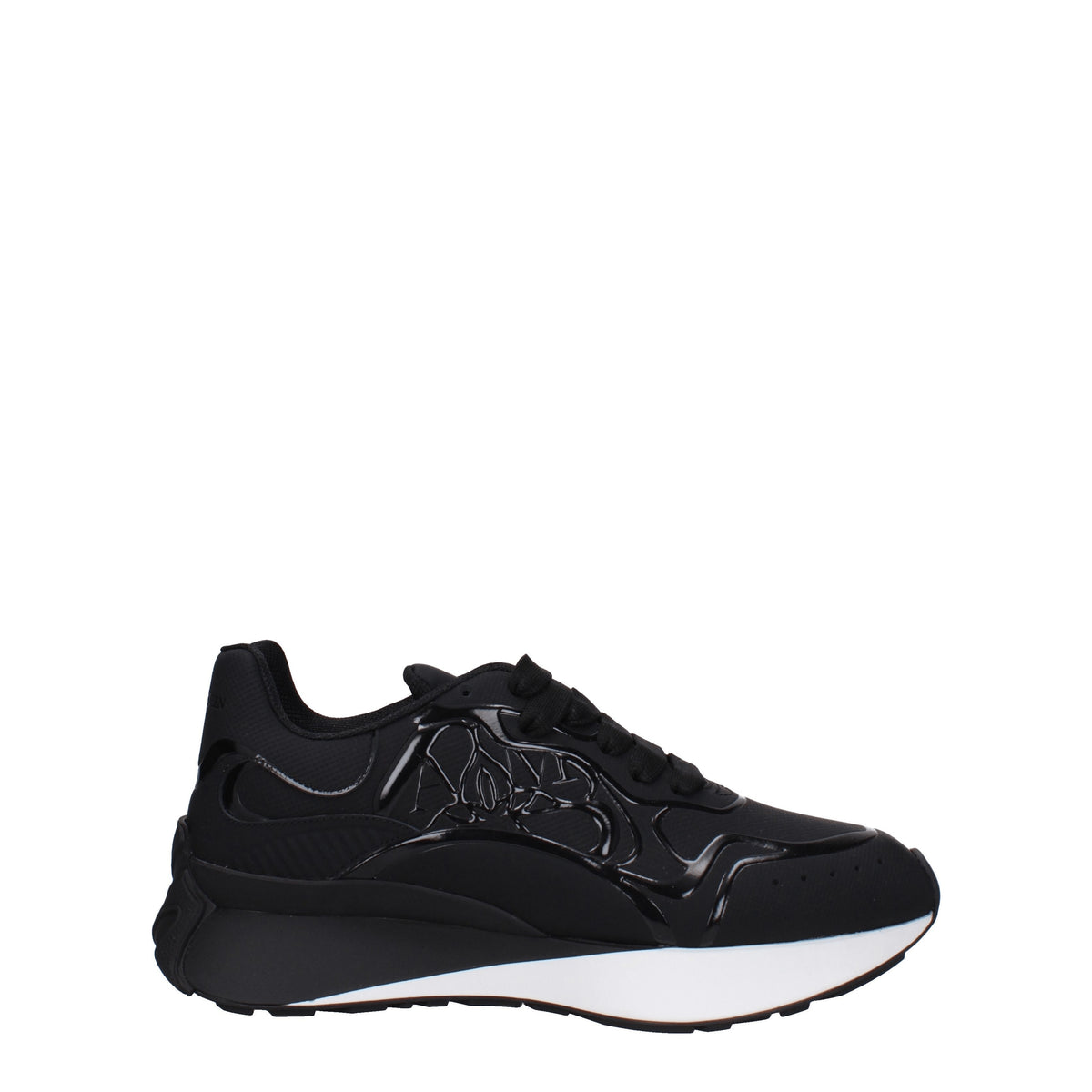 Alexander McQueen Sneakers Uomo Pelle Gommata Nero