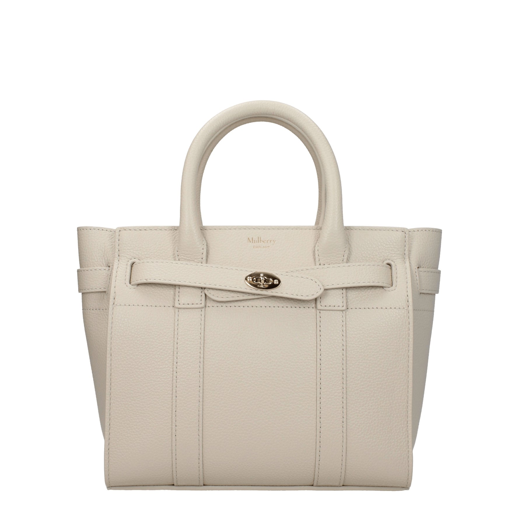 Mulberry Borse a Mano bayswater Donna Pelle Beige Gesso