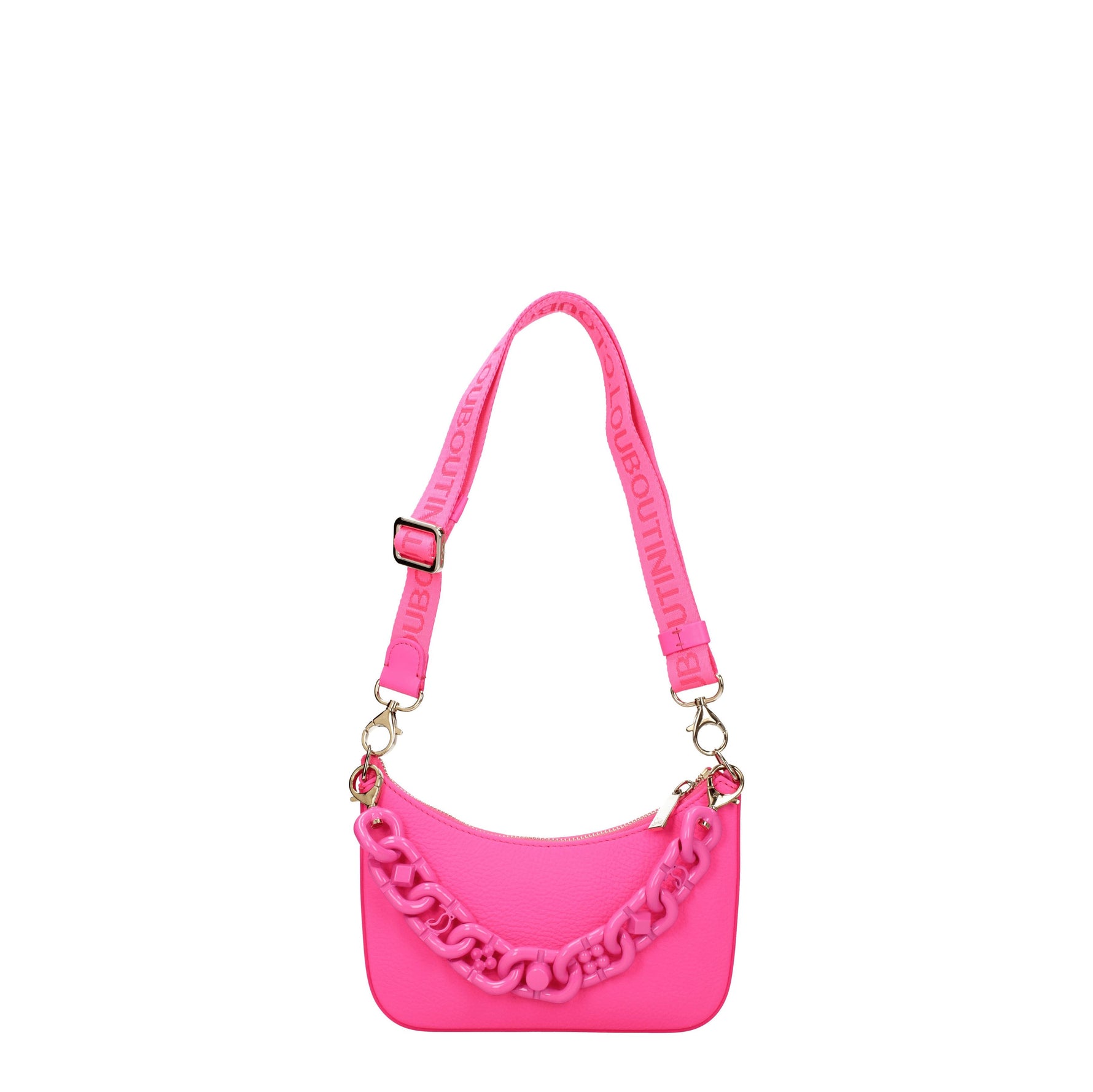 Louboutin Borse a Mano loubila Donna Pelle Rosa Rosa Fluo