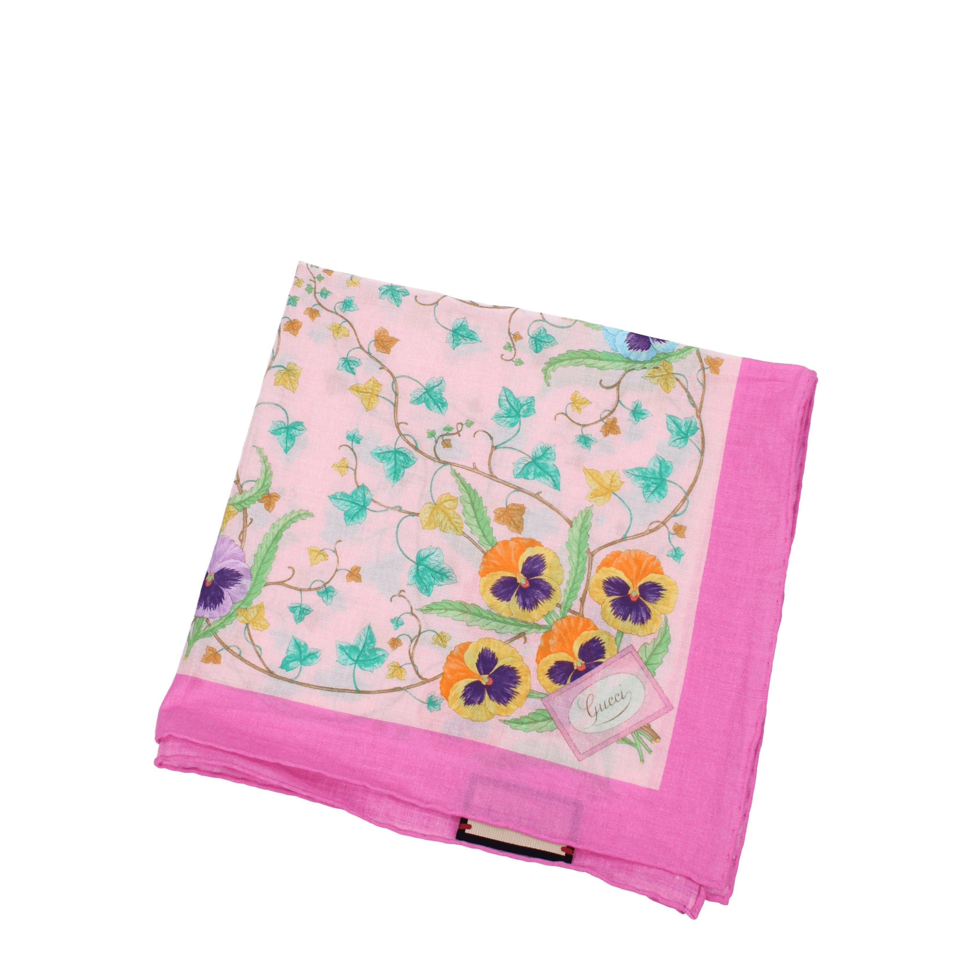 Gucci Foulard Fazzoletto Donna Cotone Rosa Multicolore B Exit B Exit top shop online