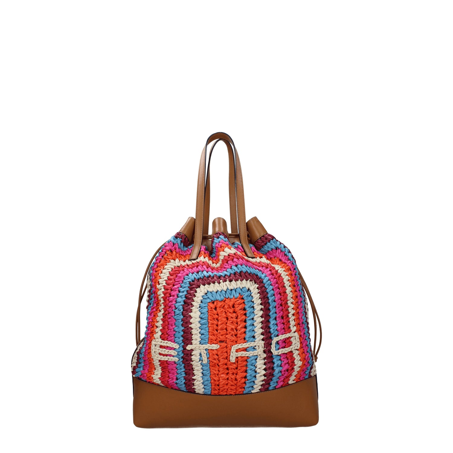 Etro Borse a Spalla Donna Rafia Multicolor