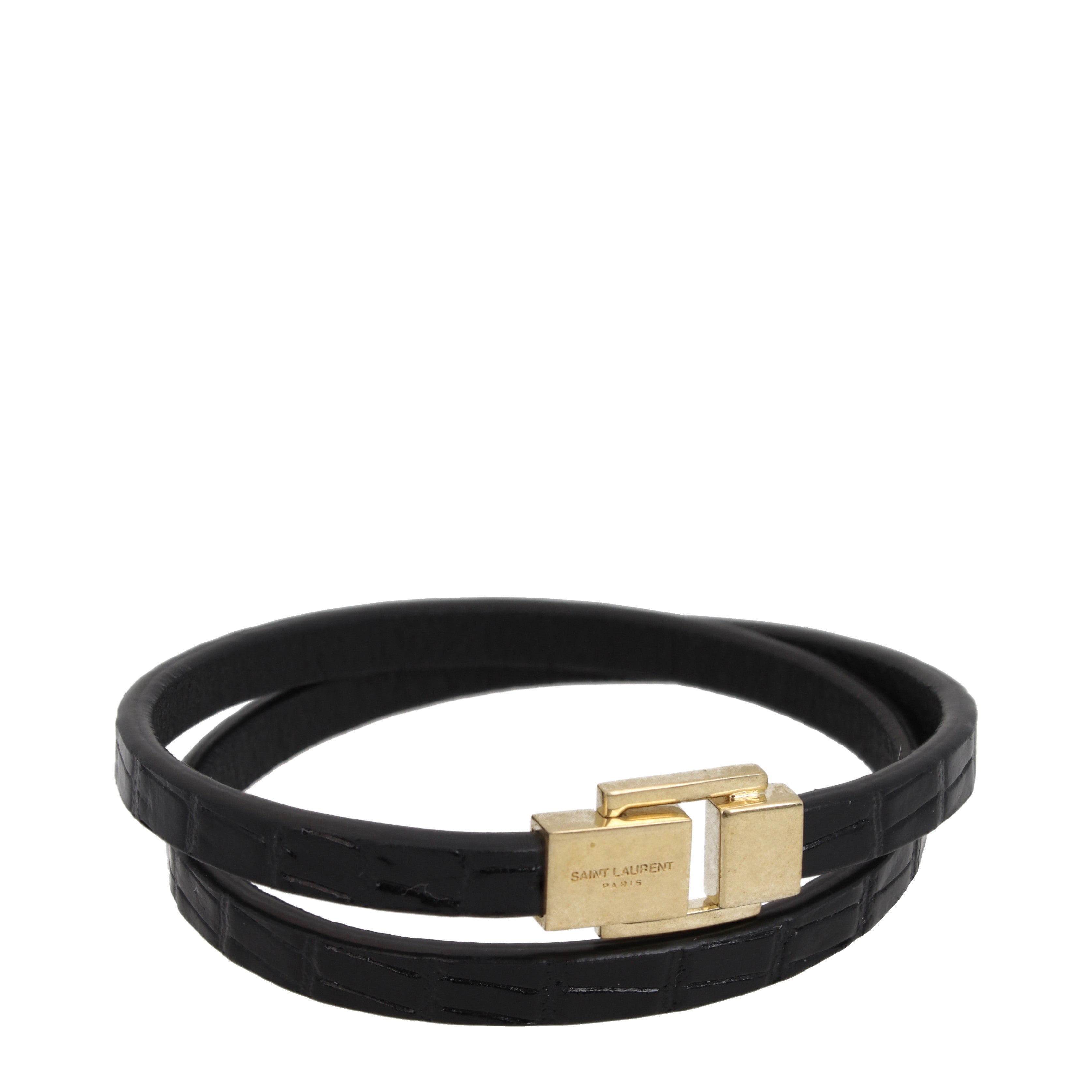 YSL MEN LEATHER on sale BRACELET