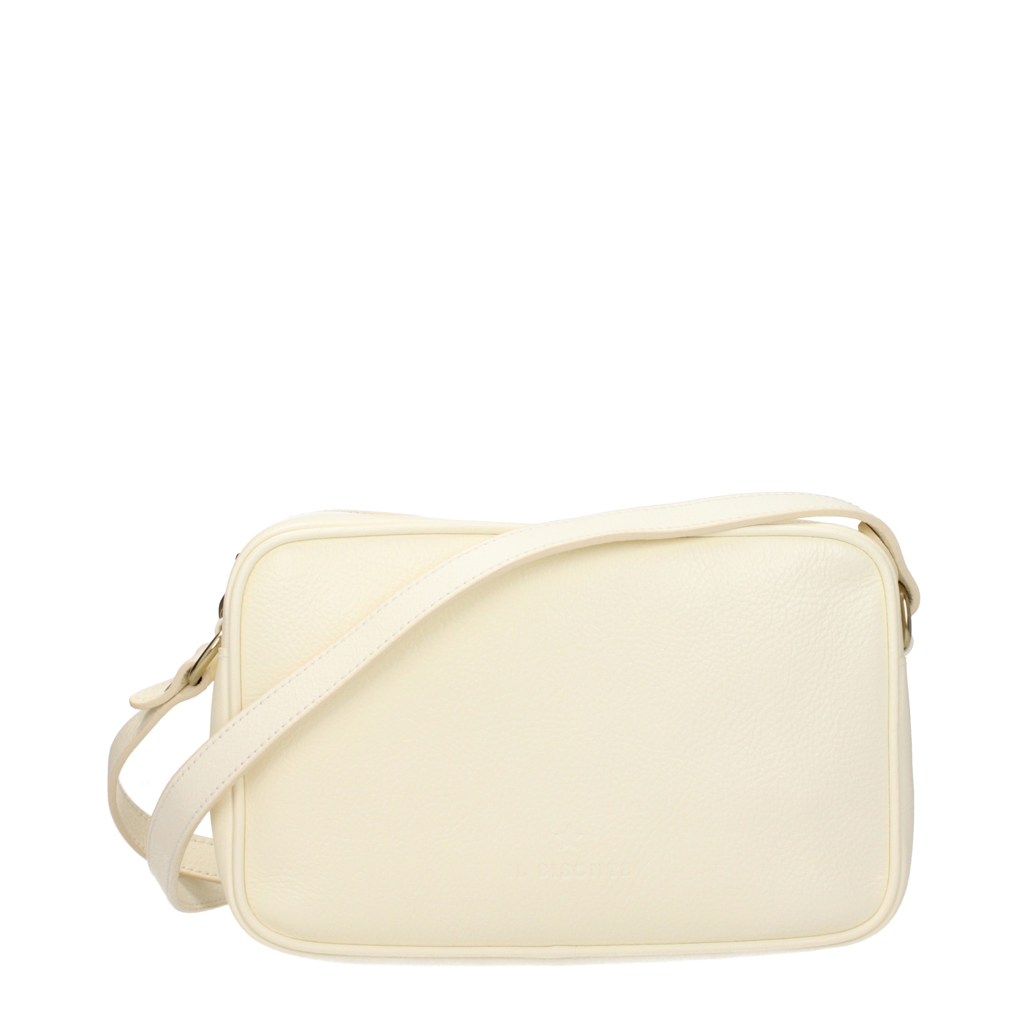 IL BISONTE white mini crossbody bag with original outlet dust bag