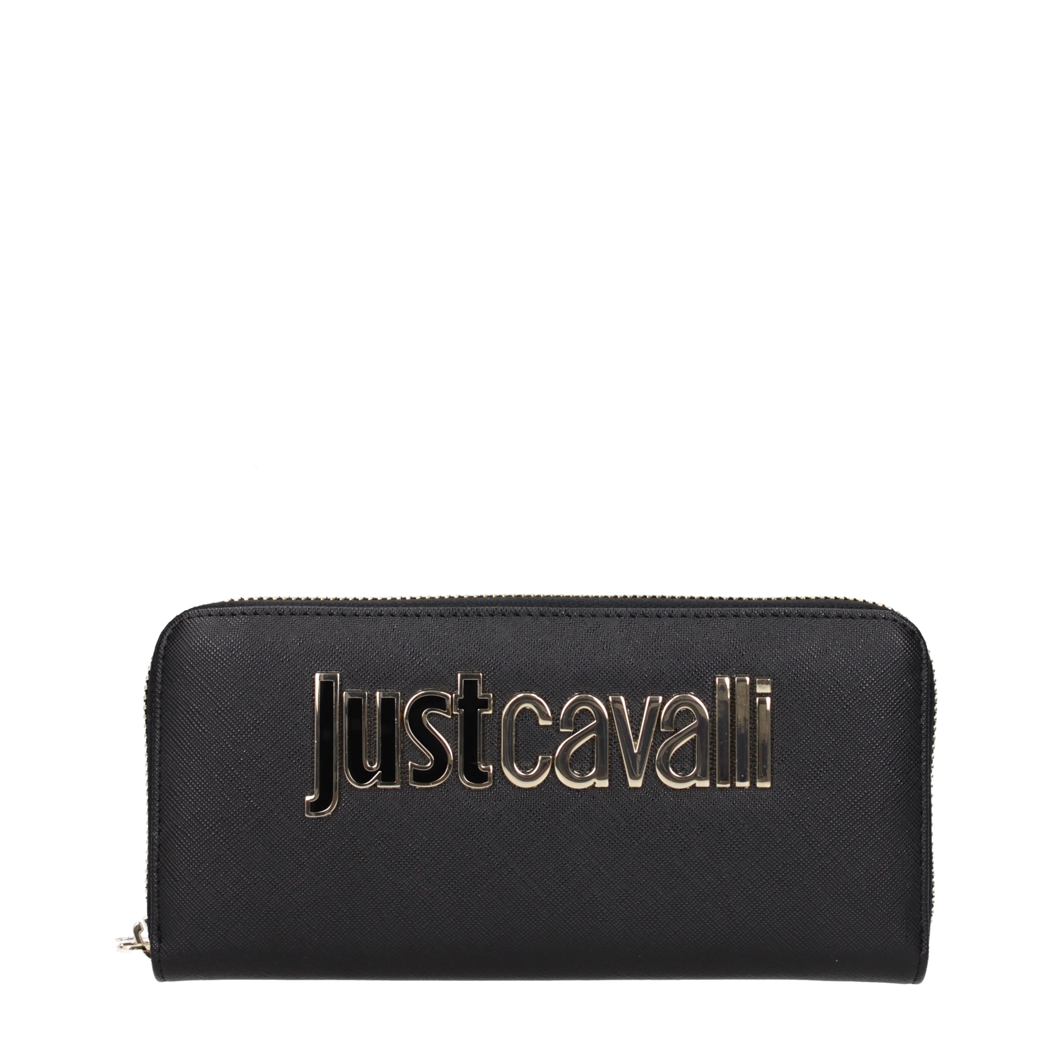 Roberto cheapest Cavalli Just Cavalli Large Wallet Black Leather