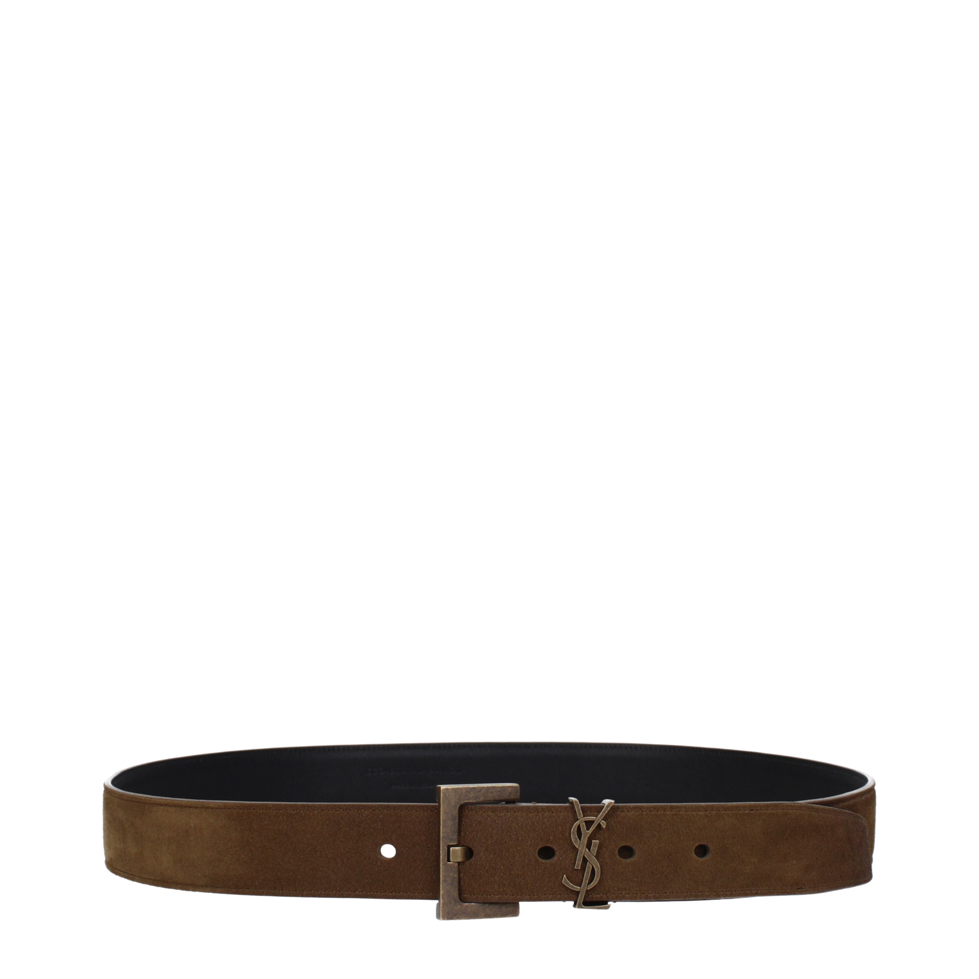 Saint Laurent Belts Men Suede Brown B Exit B Exit top shop online