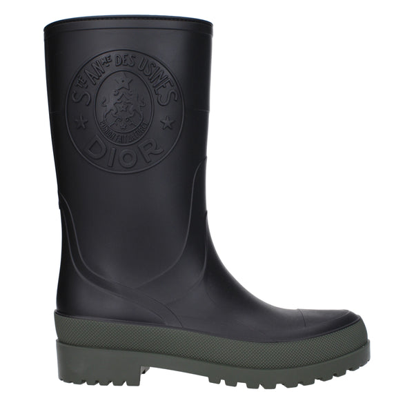 Christian Dior Boots Women Rubber Black Military Green B Exit B Exit top shop online