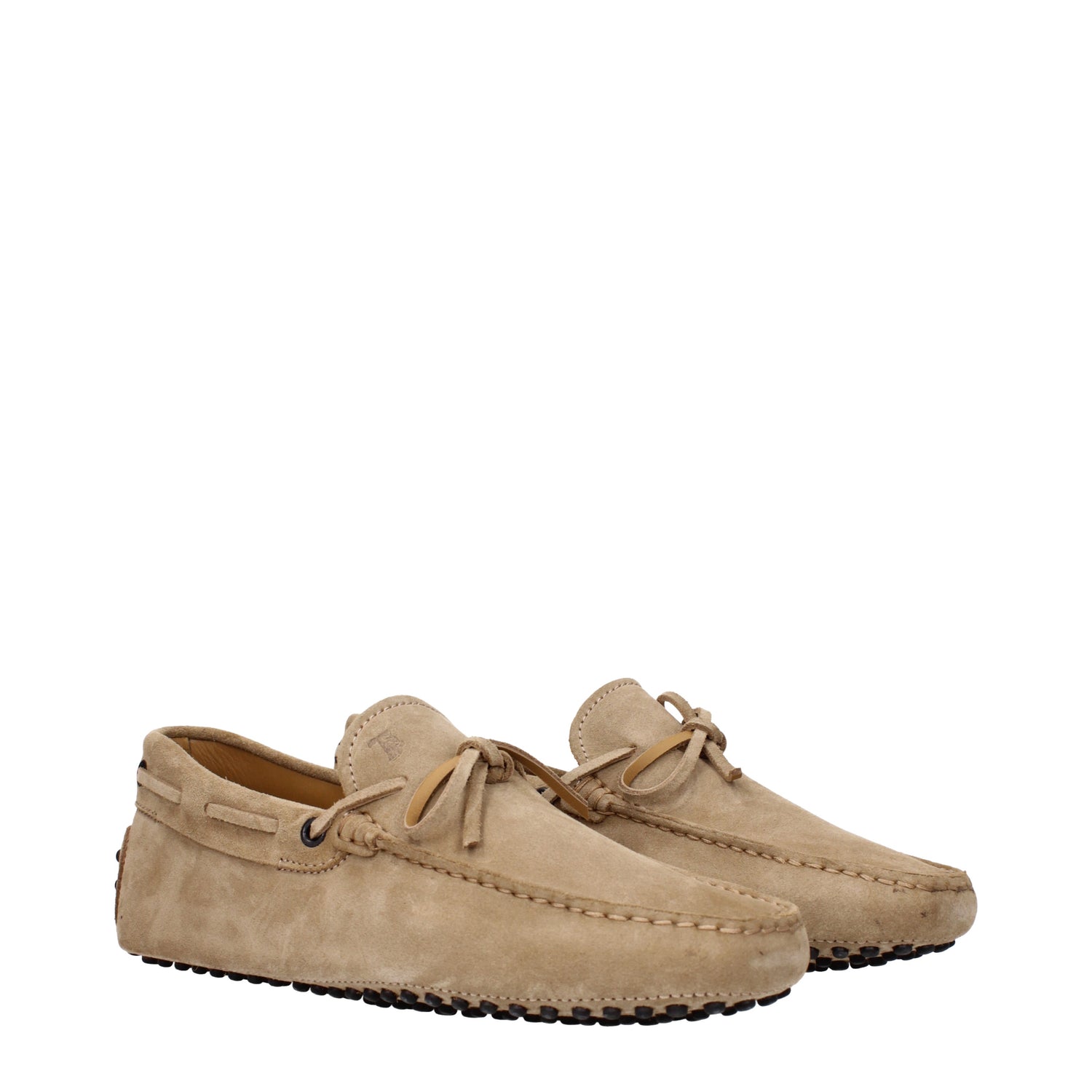 Tod's Loafers Men Suede Beige