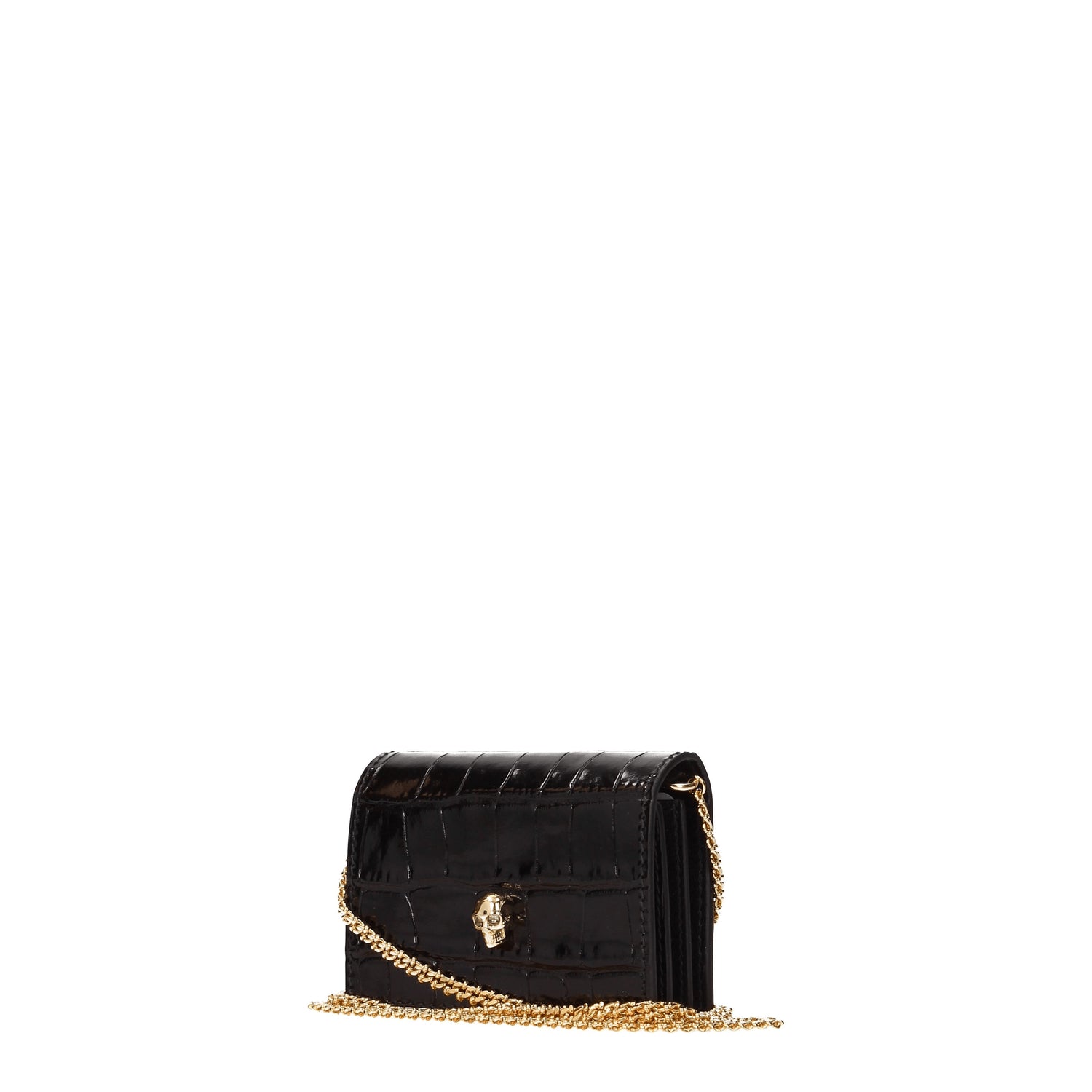 Alexander McQueen Portadocumenti Donna Pelle Nero