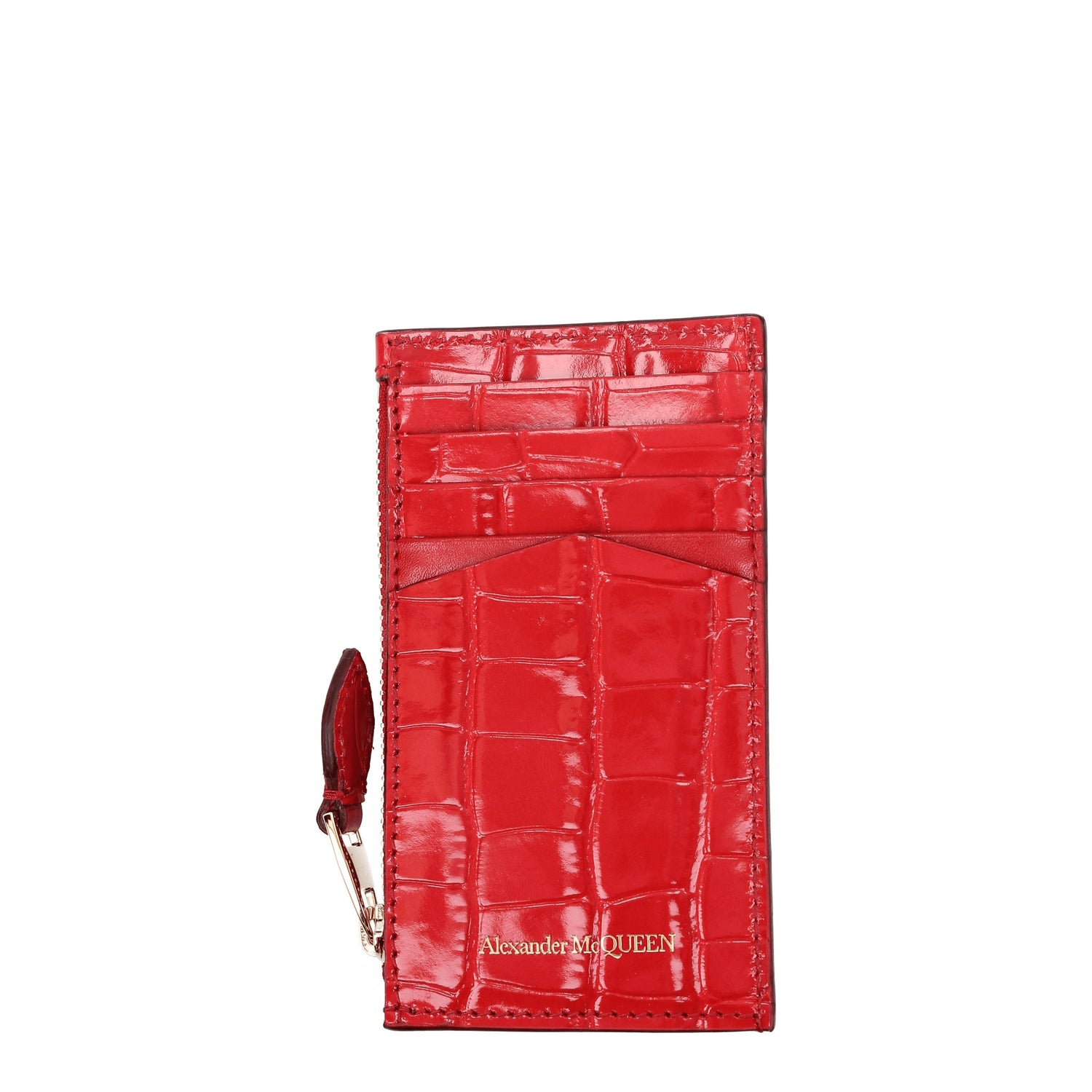 Alexander McQueen Portadocumenti Donna Pelle Rosso