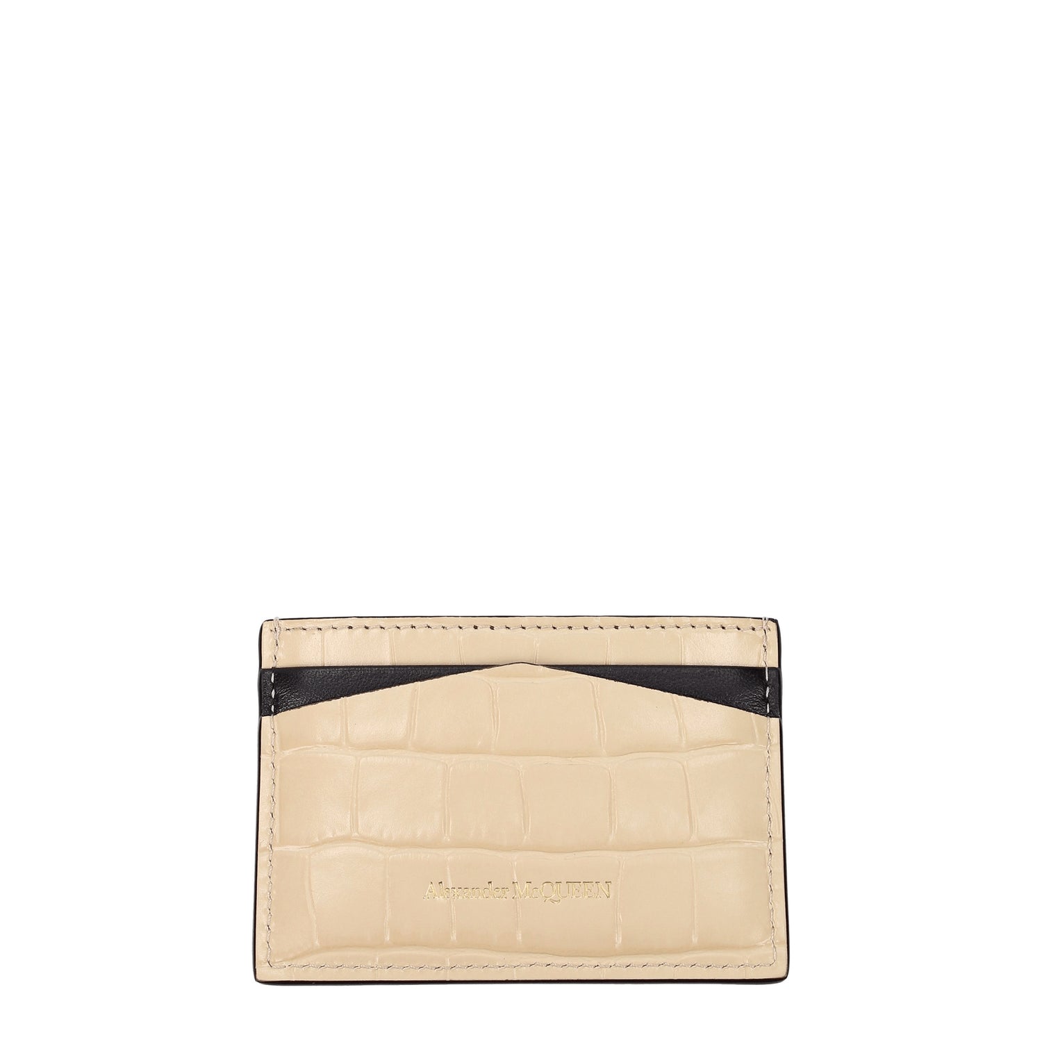 Alexander McQueen Portadocumenti Donna Pelle Beige