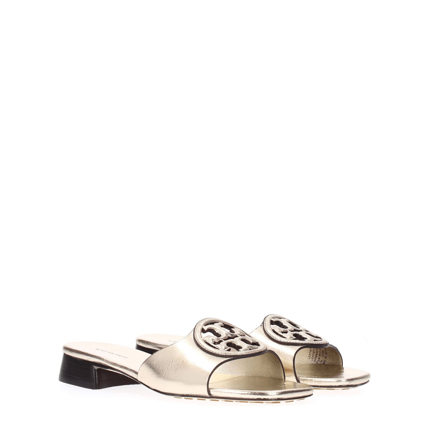 Tory Burch Sandali Donna Pelle Oro Platino