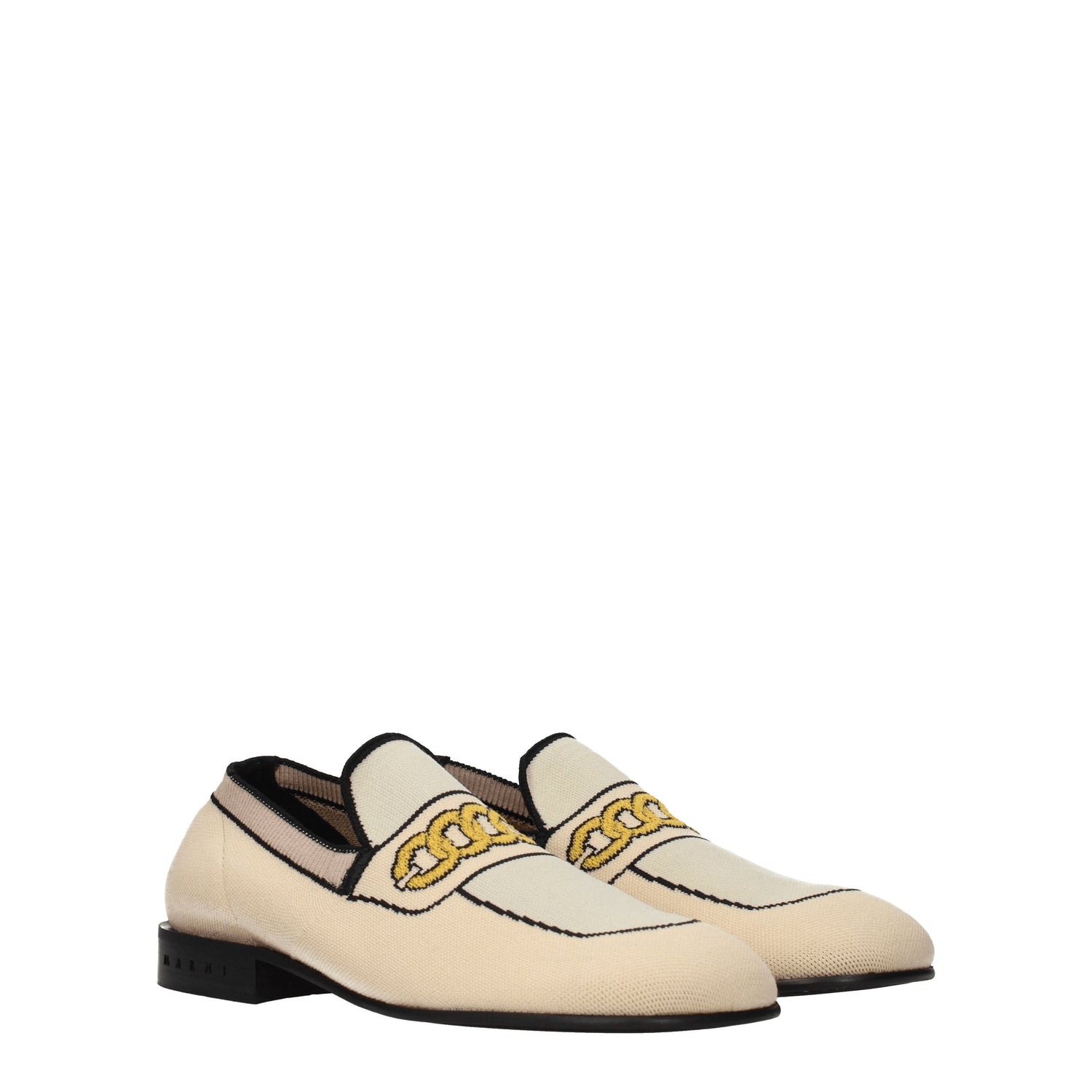 Marni Mocassini Donna Tessuto Beige