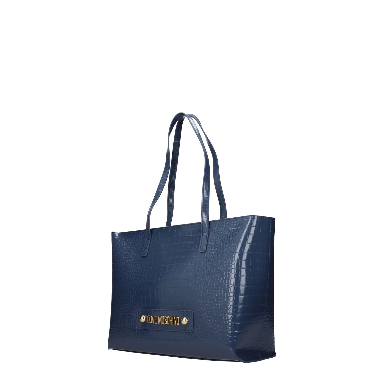 Love Moschino Borse a Spalla Donna Poliuretano Blu Blu Grafite