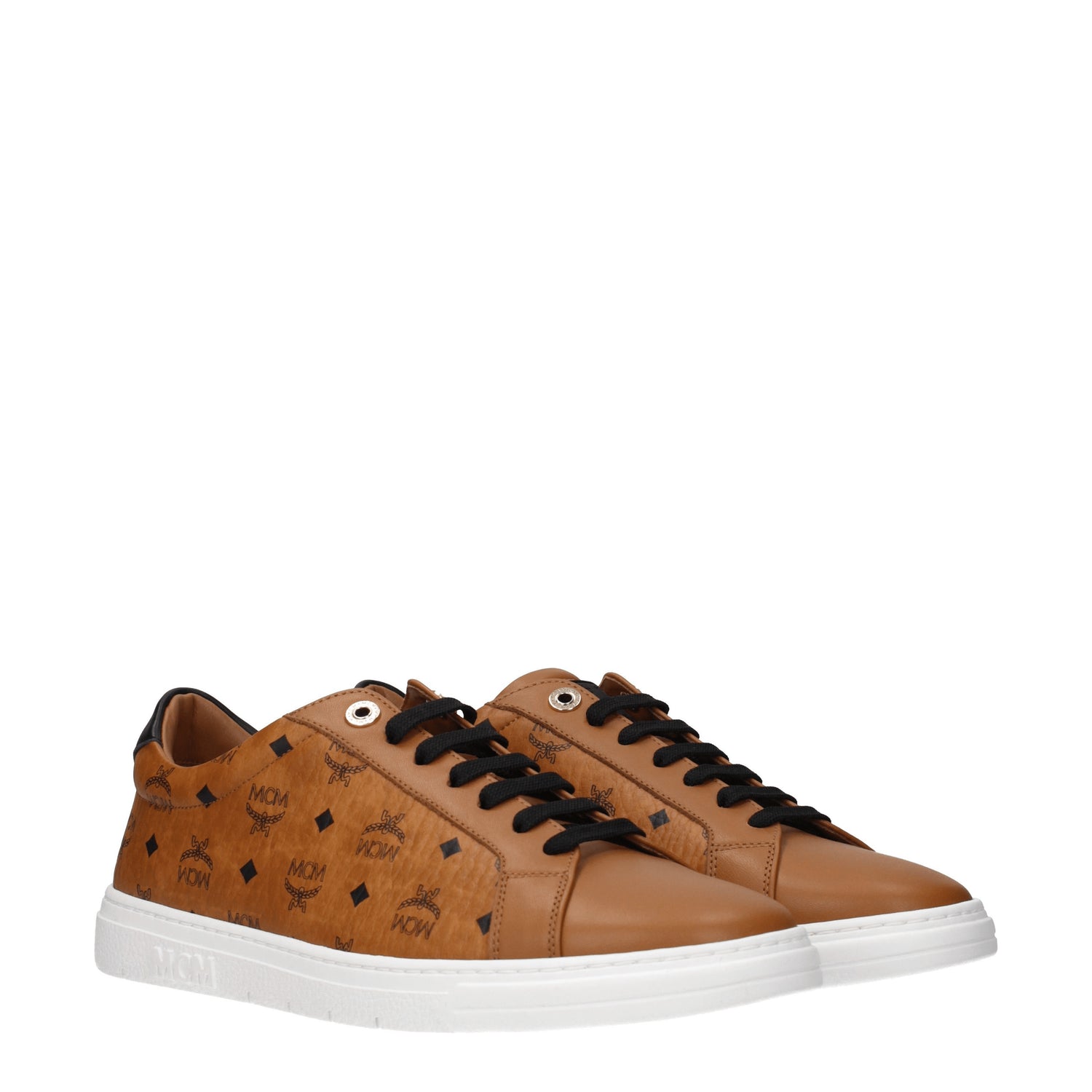 MCM Sneakers Uomo Pelle Marrone Cognac