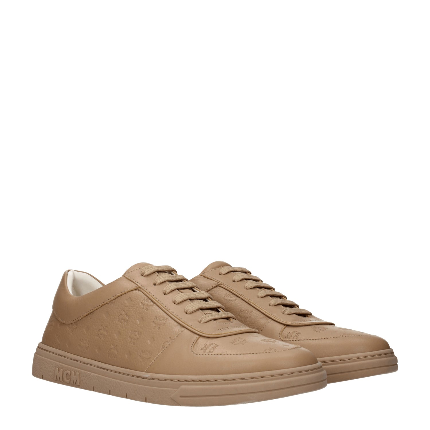 MCM Sneakers Uomo Pelle Beige