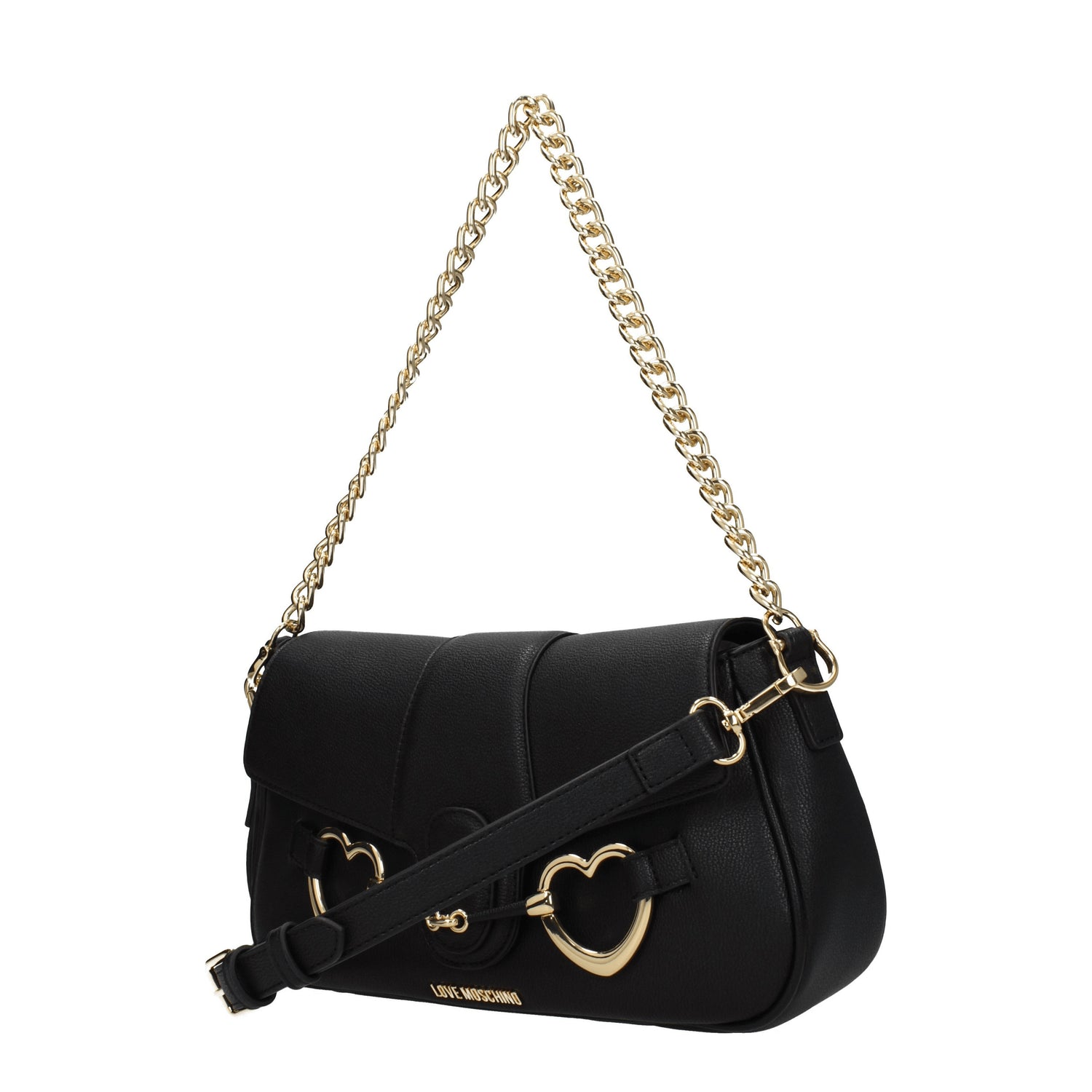 Love Moschino Borse a Spalla Donna Poliuretano Nero