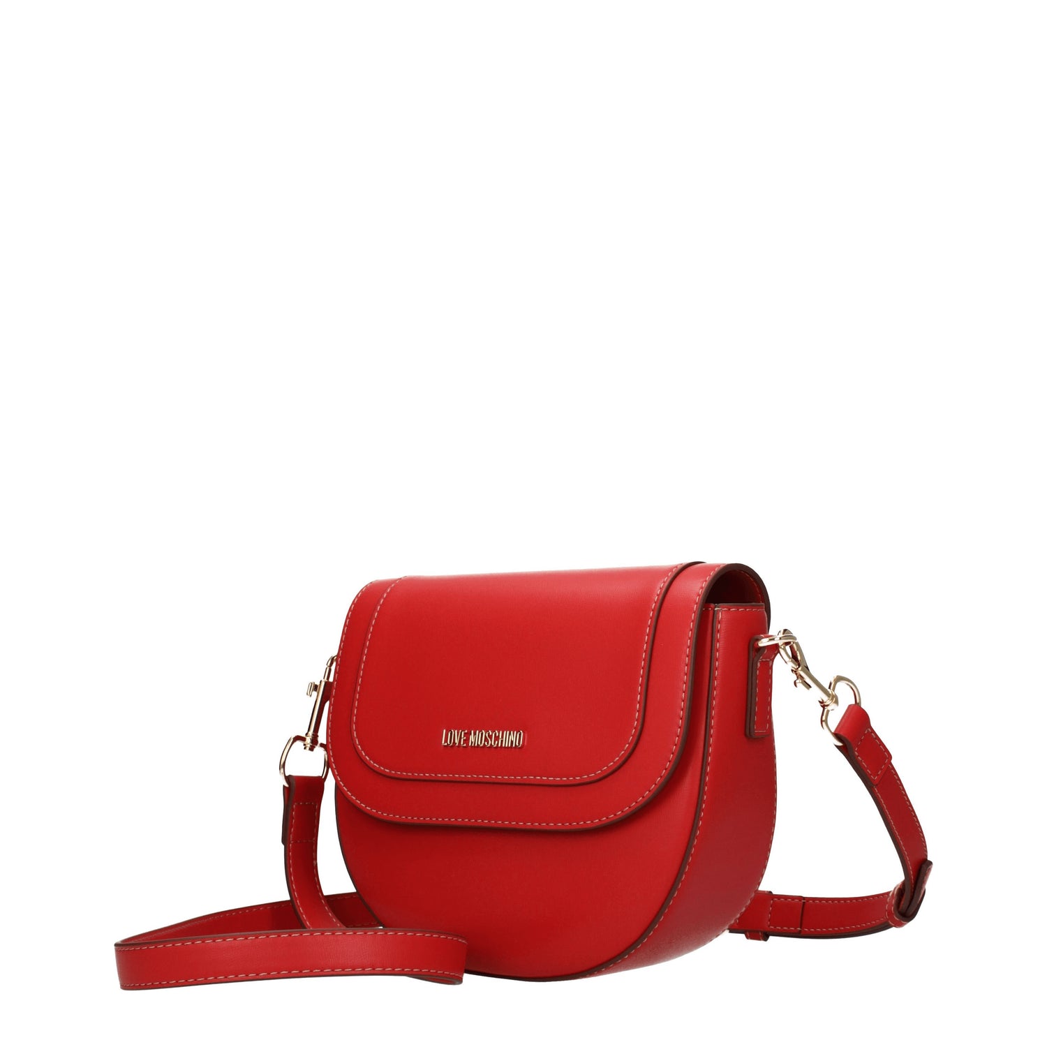 Love Moschino Borse a Tracolla eco friendly Donna Poliuretano Rosso Pomodoro