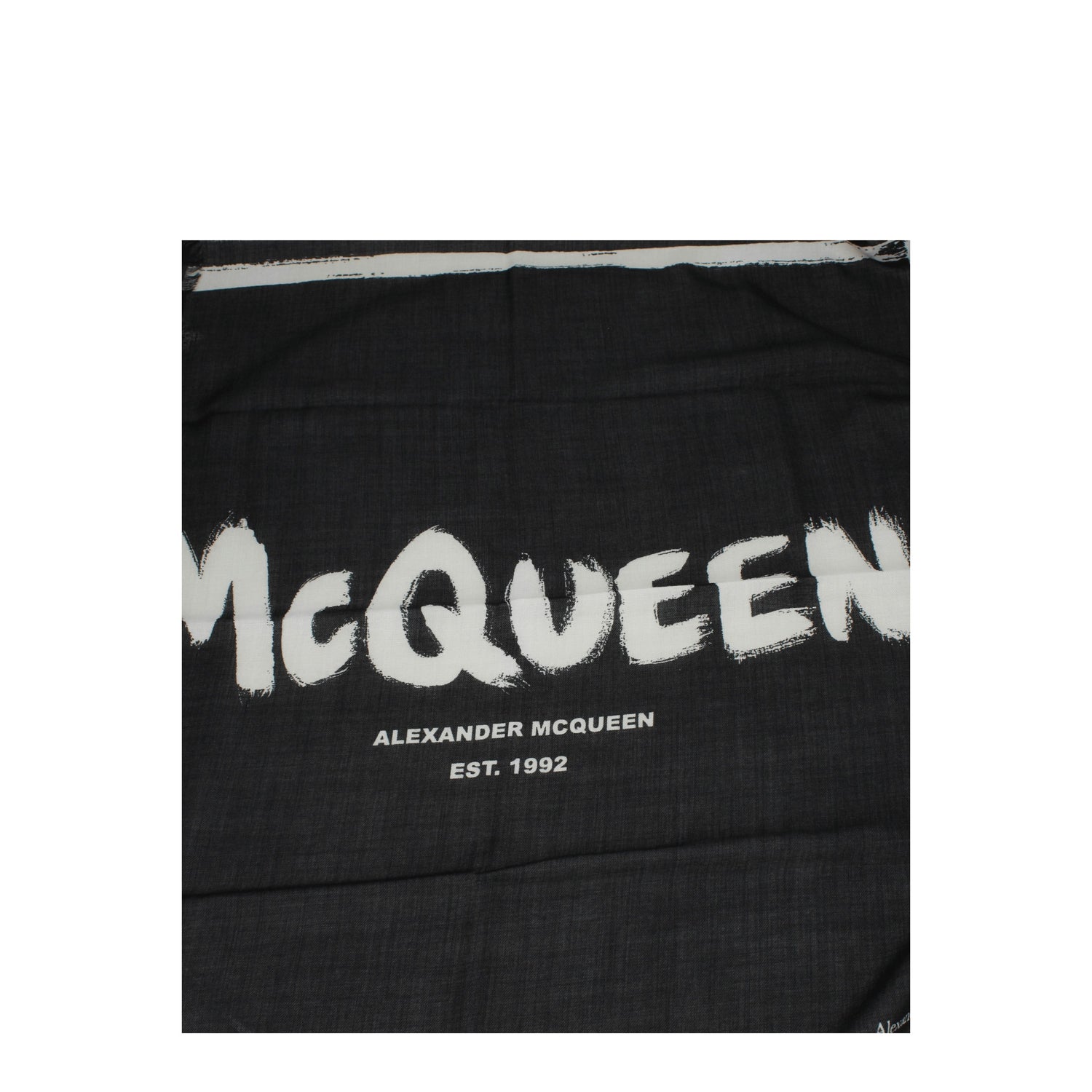 Alexander McQueen Foulard Donna Lana Nero