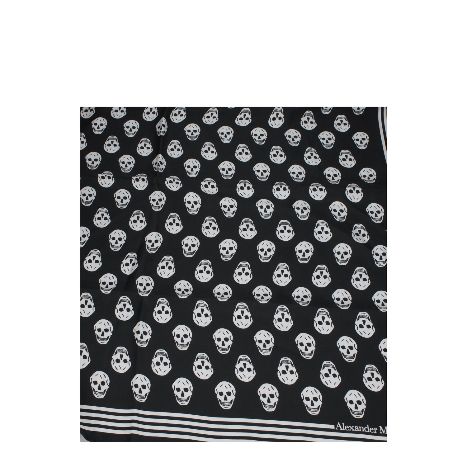 Alexander McQueen Foulard Donna Seta Nero