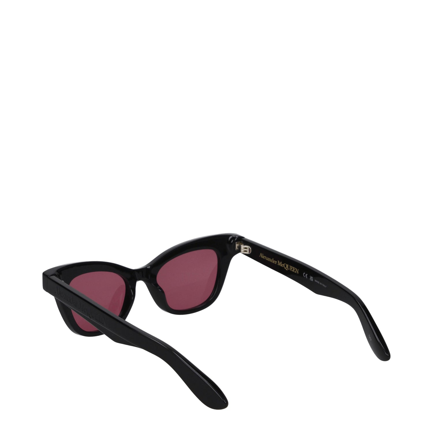 Alexander McQueen Occhiali da Sole Donna Acetato Nero Rosa